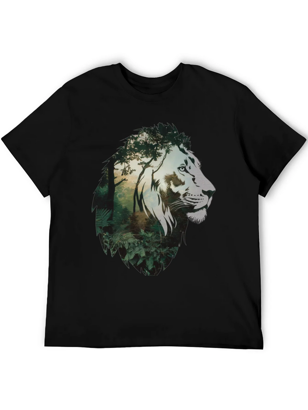 Lion Jungle Graphic Tee - Mens Black T-Shirt product image 5