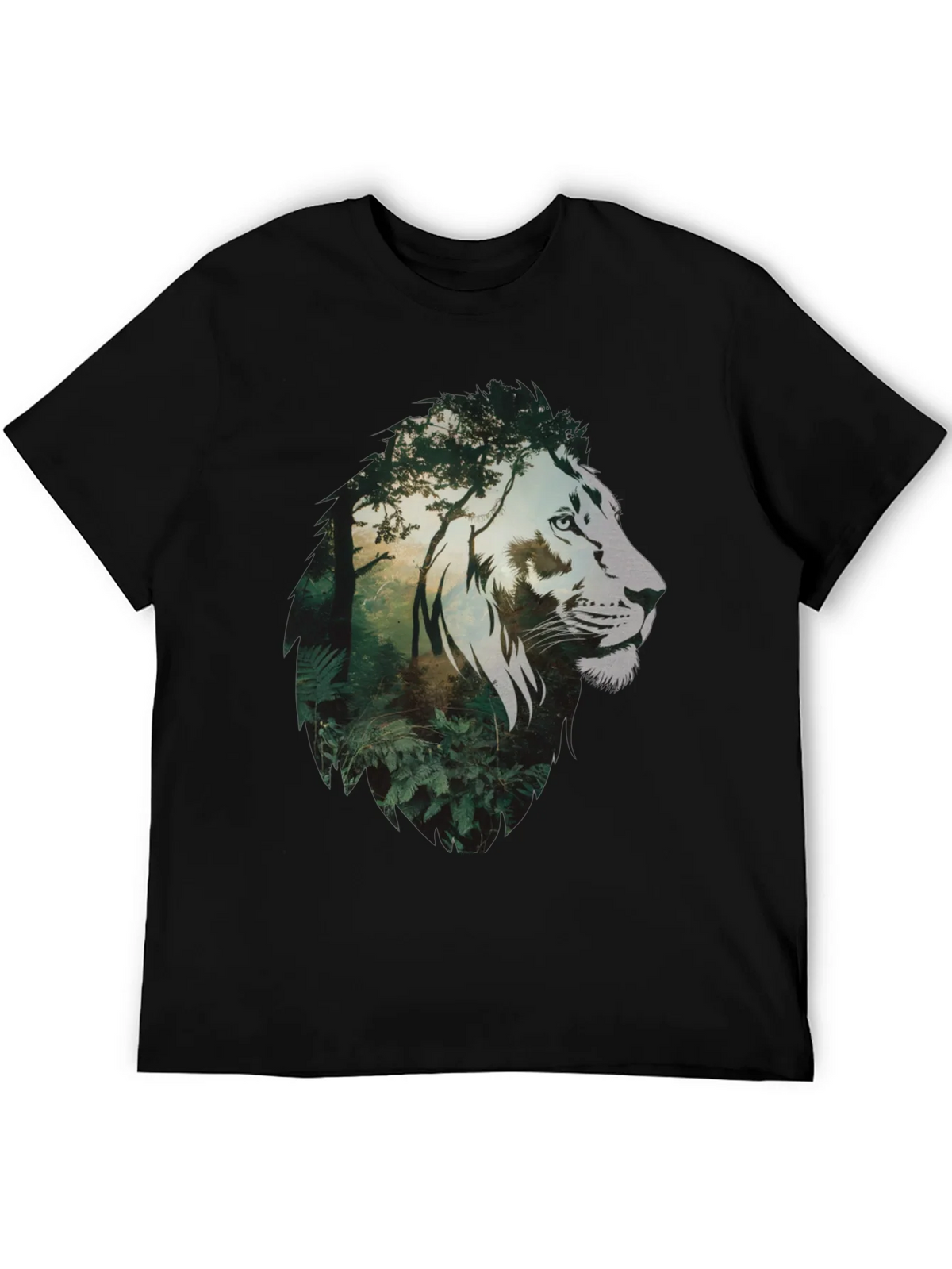 Lion Jungle Graphic Tee - Mens Black T-Shirt product image 5