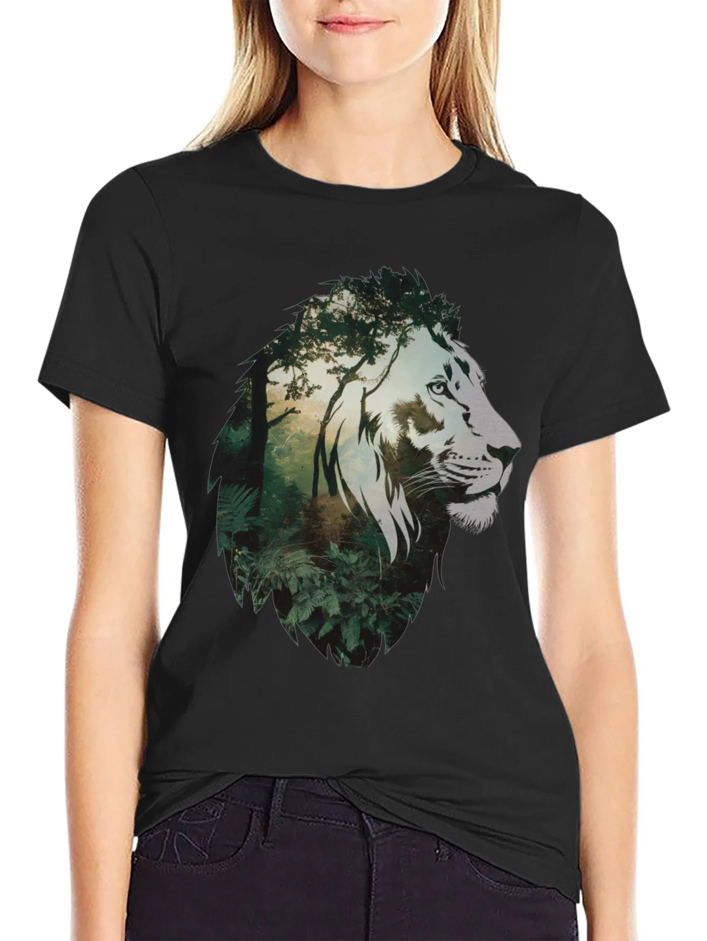 Lion Jungle Graphic Tee - Mens Black T-Shirt product image 2