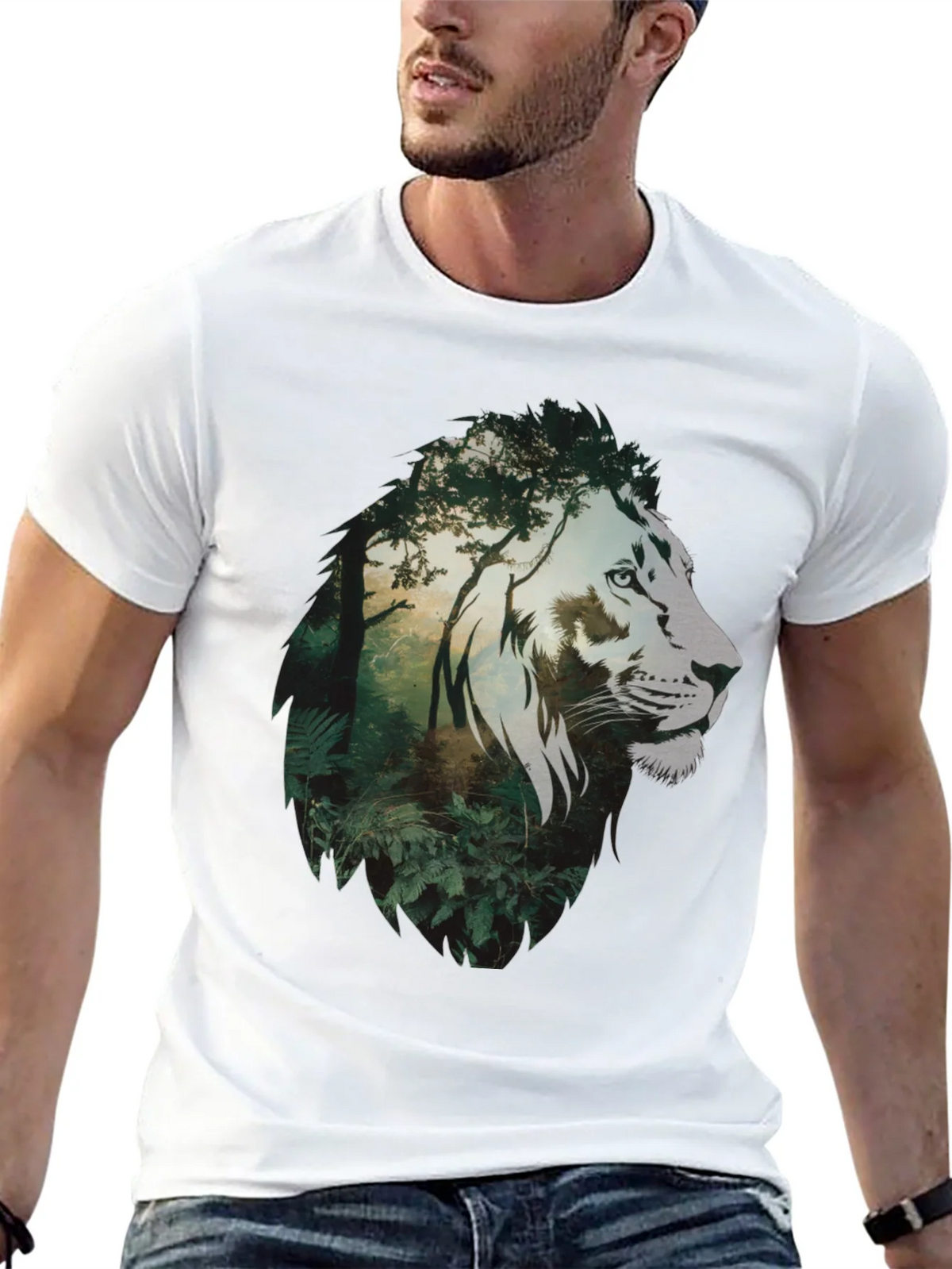 Lion Jungle Graphic Tee - Mens Black T-Shirt product image 12