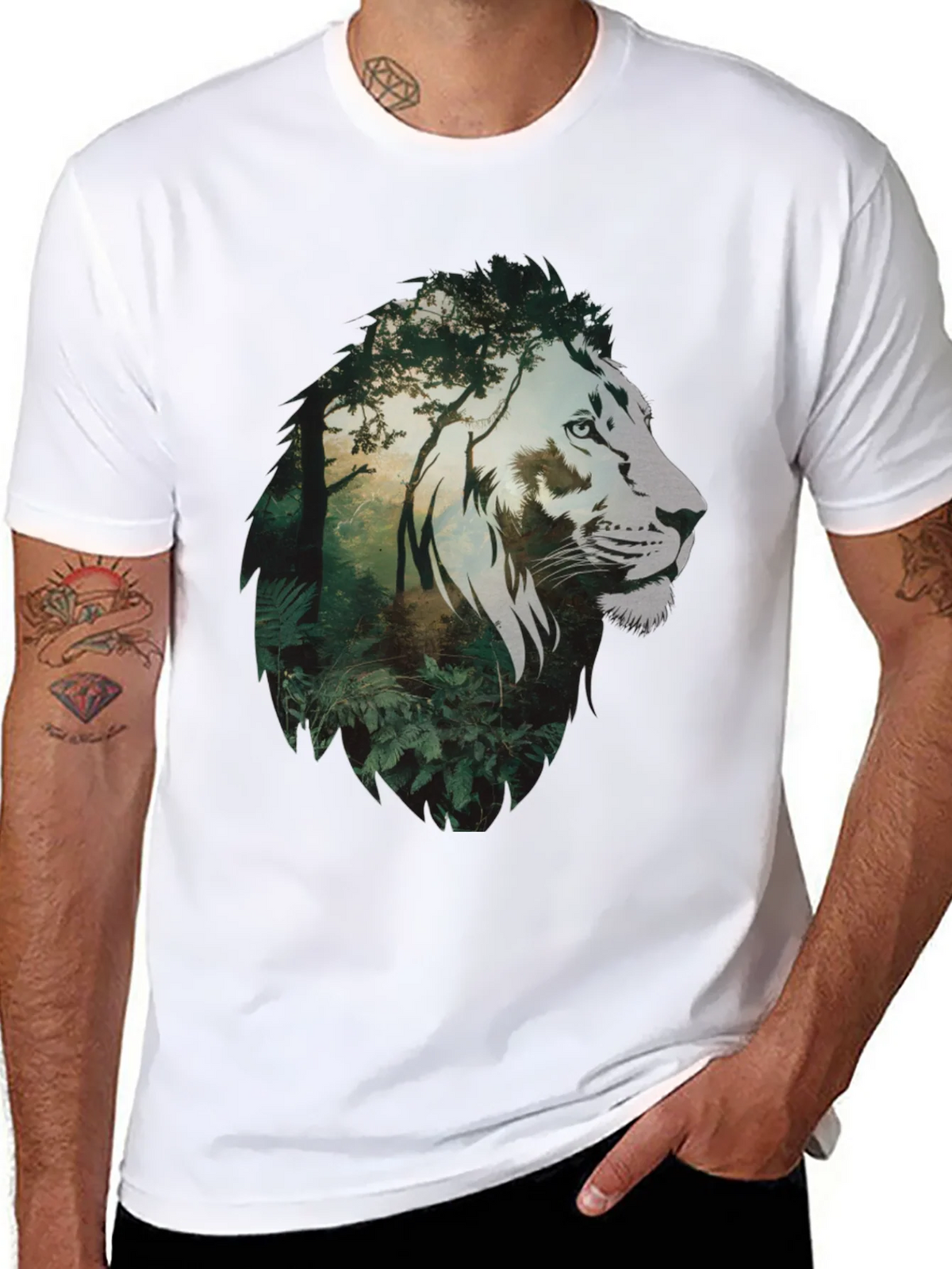 Lion Jungle Graphic Tee - Mens Black T-Shirt product image 7