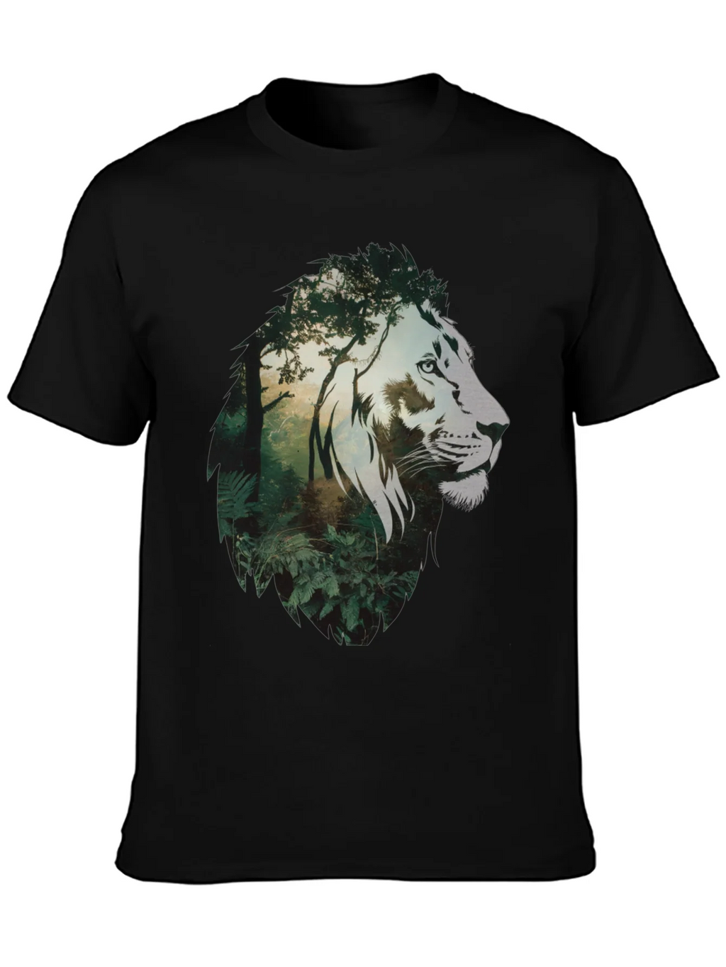 Lion Jungle Graphic Tee - Mens Black T-Shirt product image 3