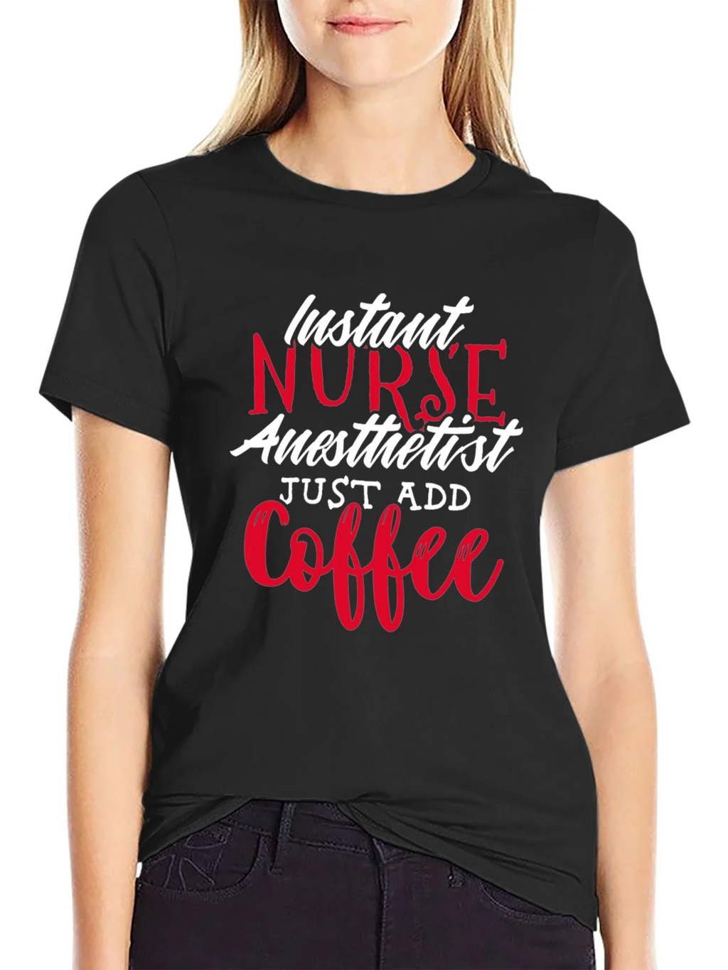 Instant Nurse Anesthetist Just Add Coffee T-Shirt product image 2