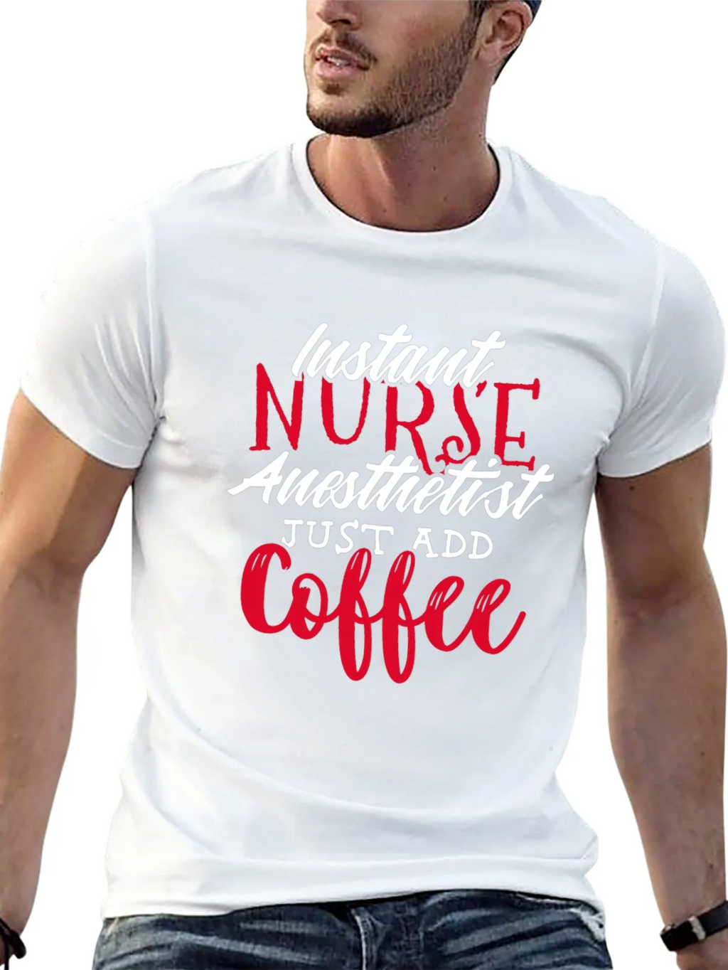 Instant Nurse Anesthetist Just Add Coffee T-Shirt product image 12