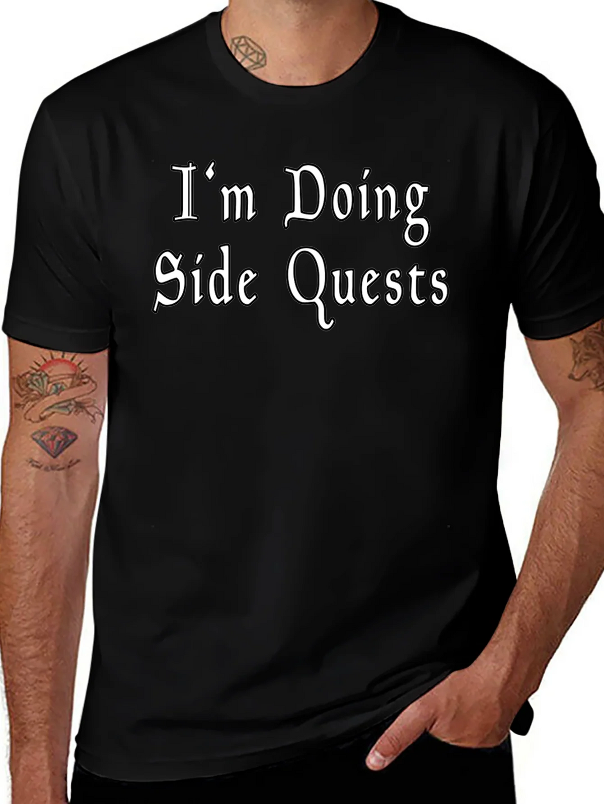 Im Doing Side Quests Black T-Shirt - Gamer Style product image 1