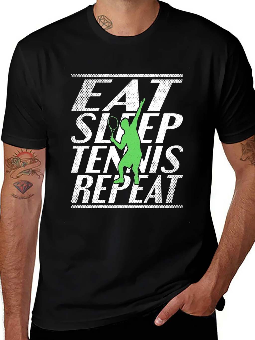 Eat Sleep Tennis Repeat Graphic Tee product image 1