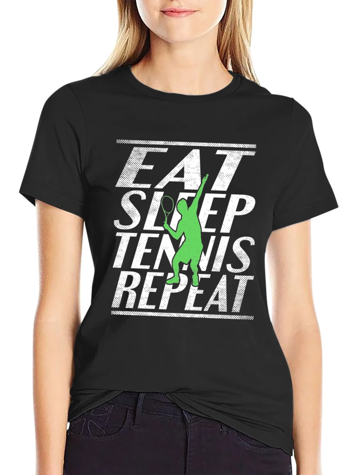 Eat Sleep Tennis Repeat Graphic Tee product image 2
