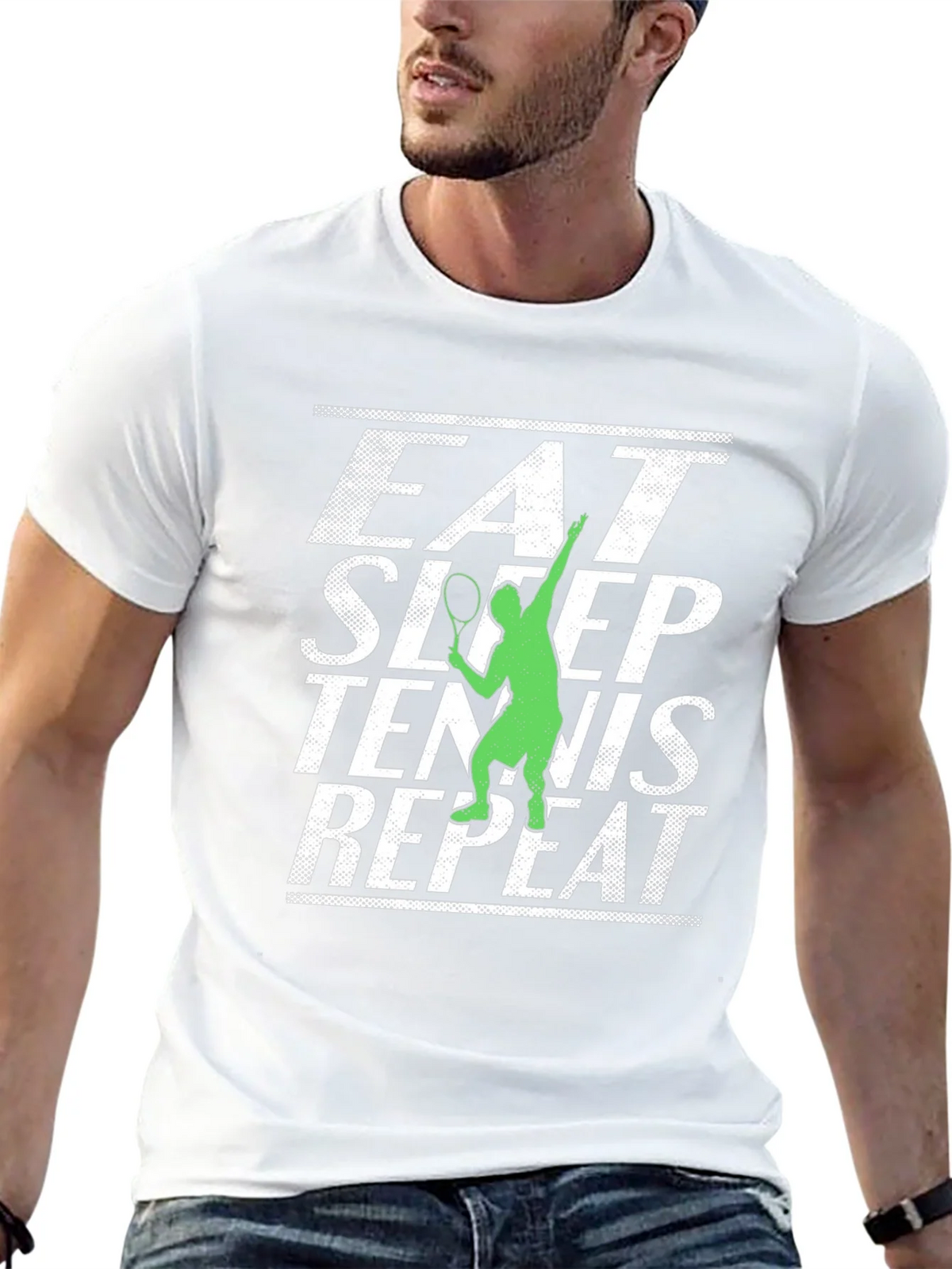 Eat Sleep Tennis Repeat Graphic Tee product image 12