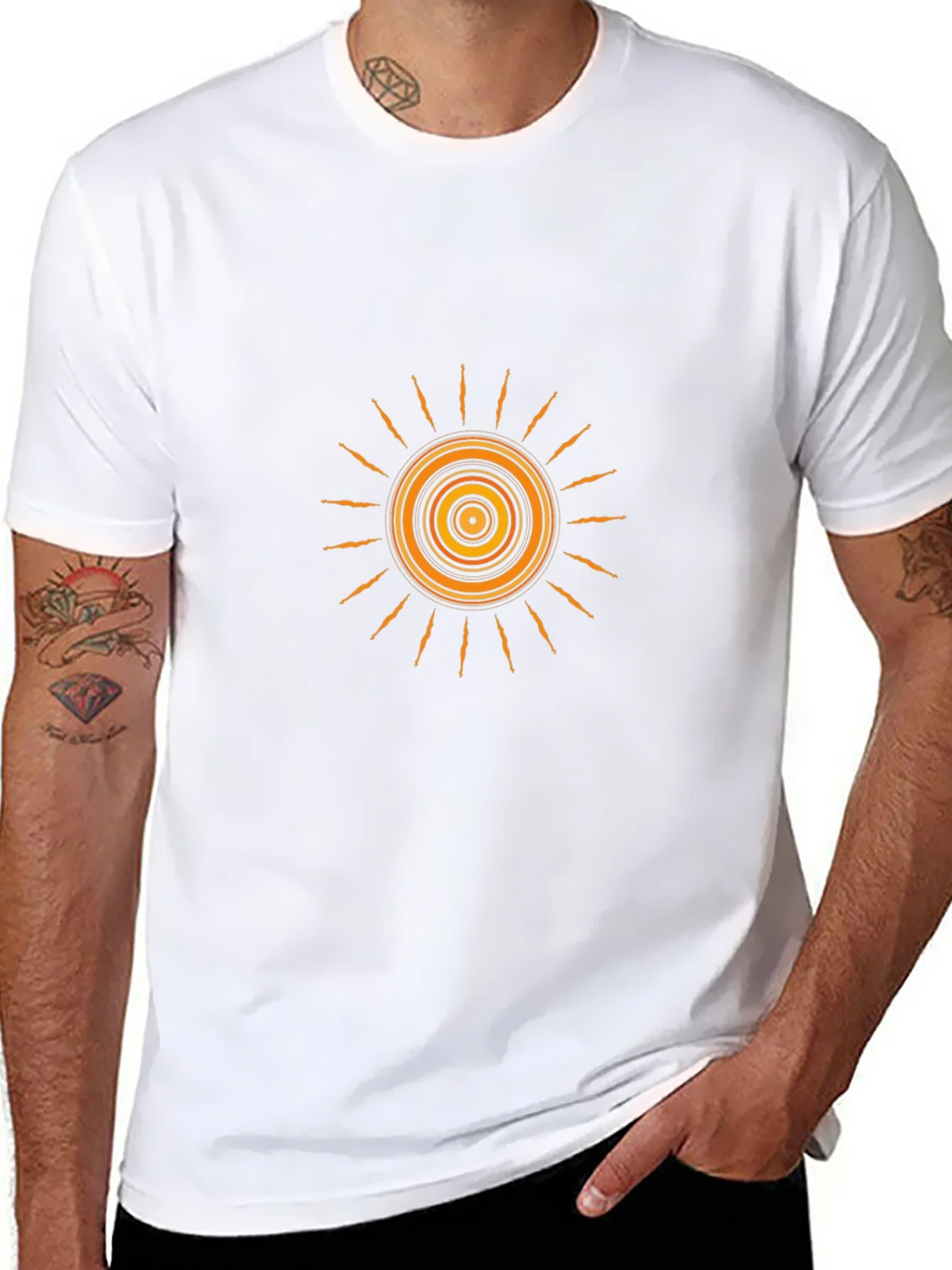 Graphic Sun Print Black T-Shirt product image 1