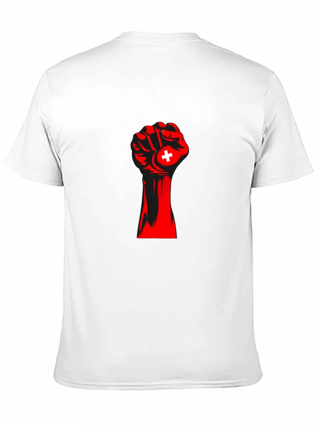 Red Fist Switzerland Flag Graphic Tee product image 10