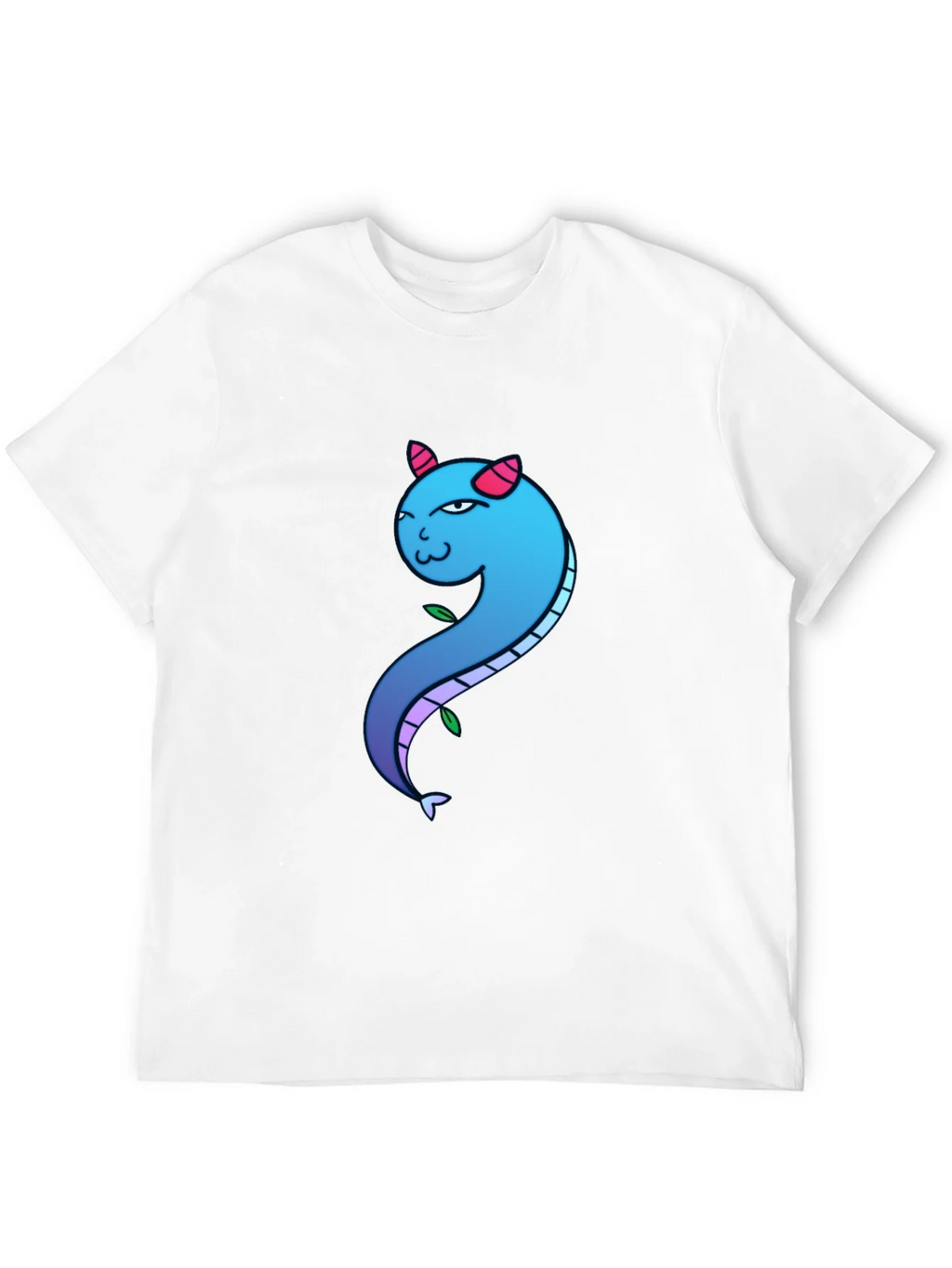 Blue Gradient Dragon Graphic Tee - Mens Black T-Shirt product image 11