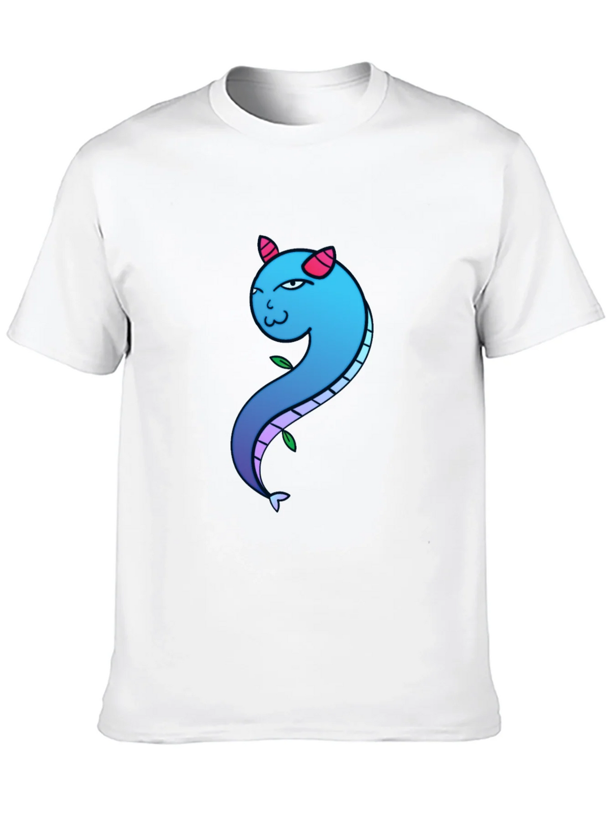 Blue Gradient Dragon Graphic Tee - Mens Black T-Shirt product image 9