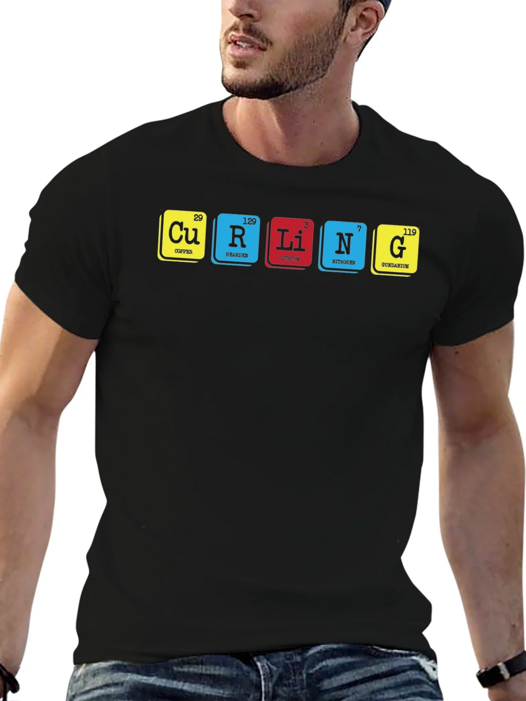 Curling Periodic Table T-Shirt product image 6