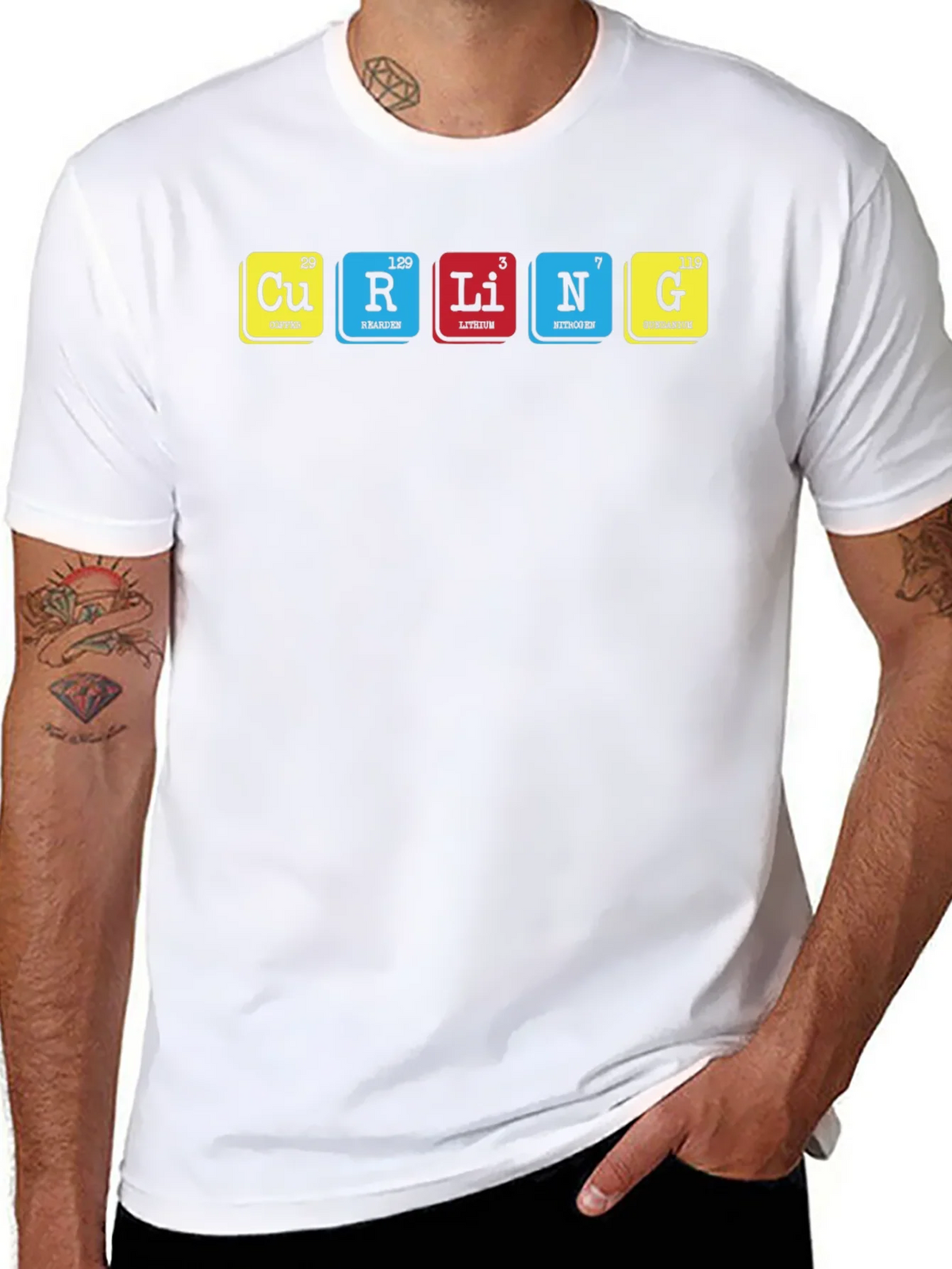 Curling Periodic Table T-Shirt product image 7