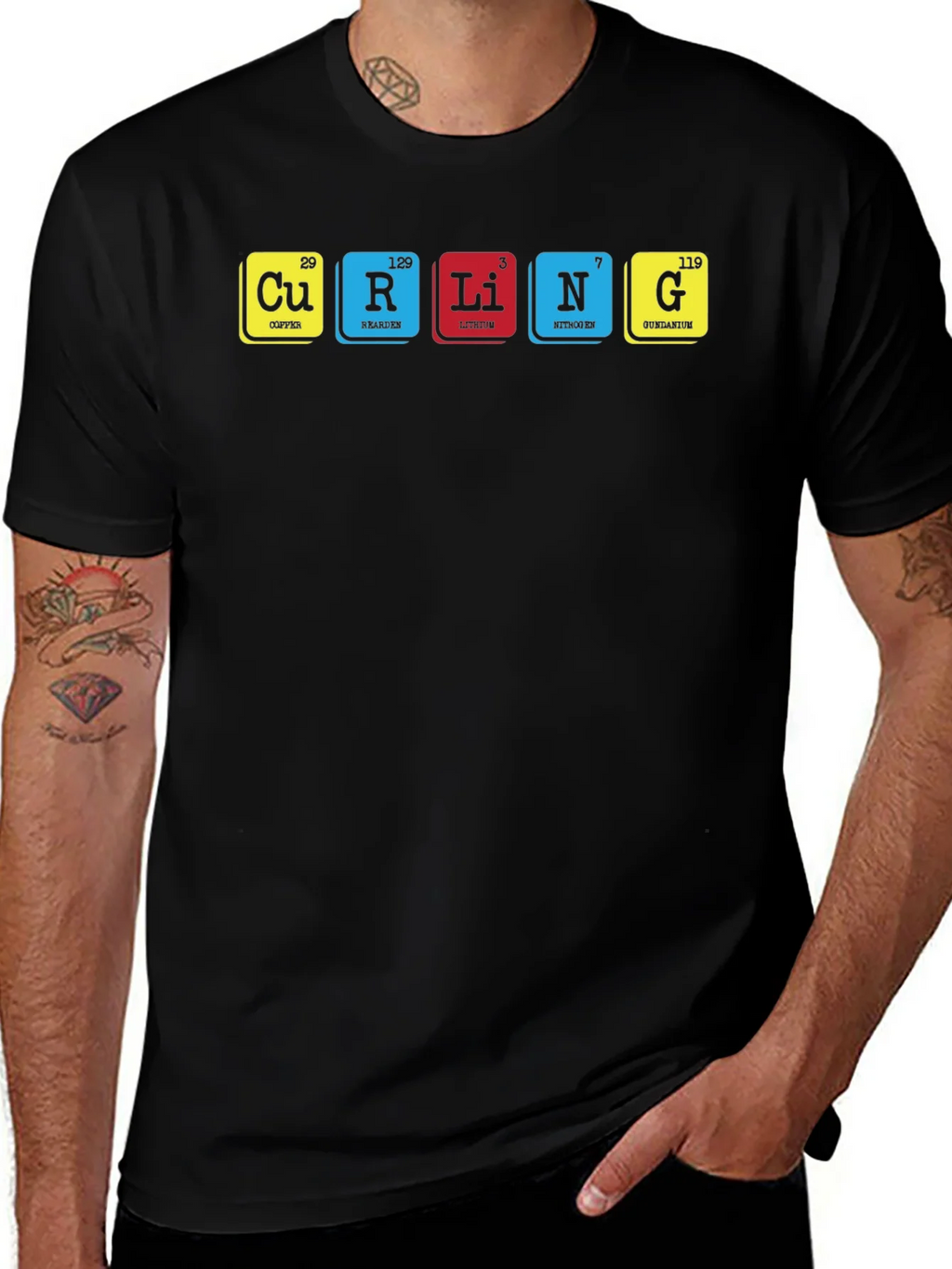 Curling Periodic Table T-Shirt product image 1