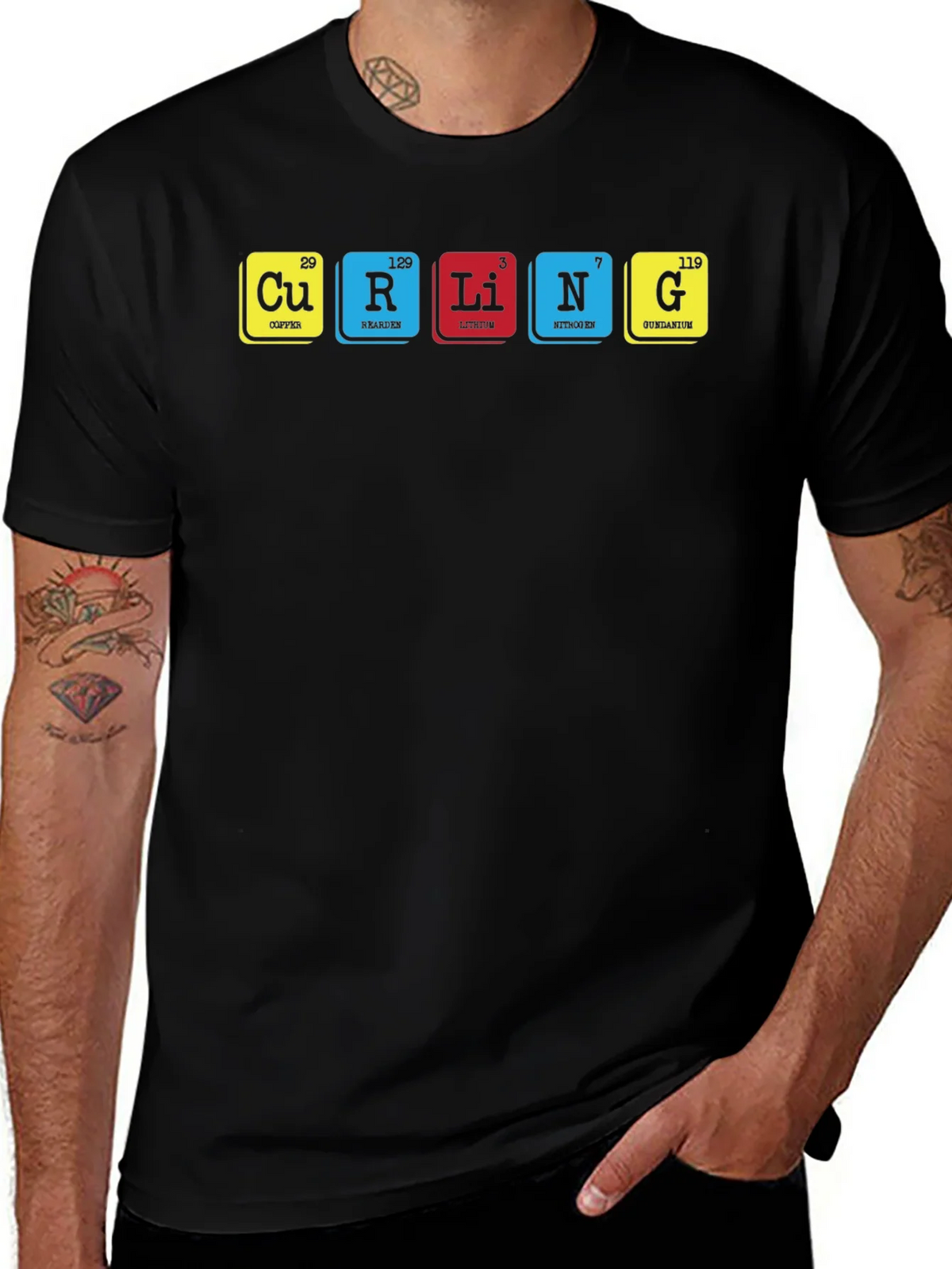 Curling Periodic Table T-Shirt product image 1