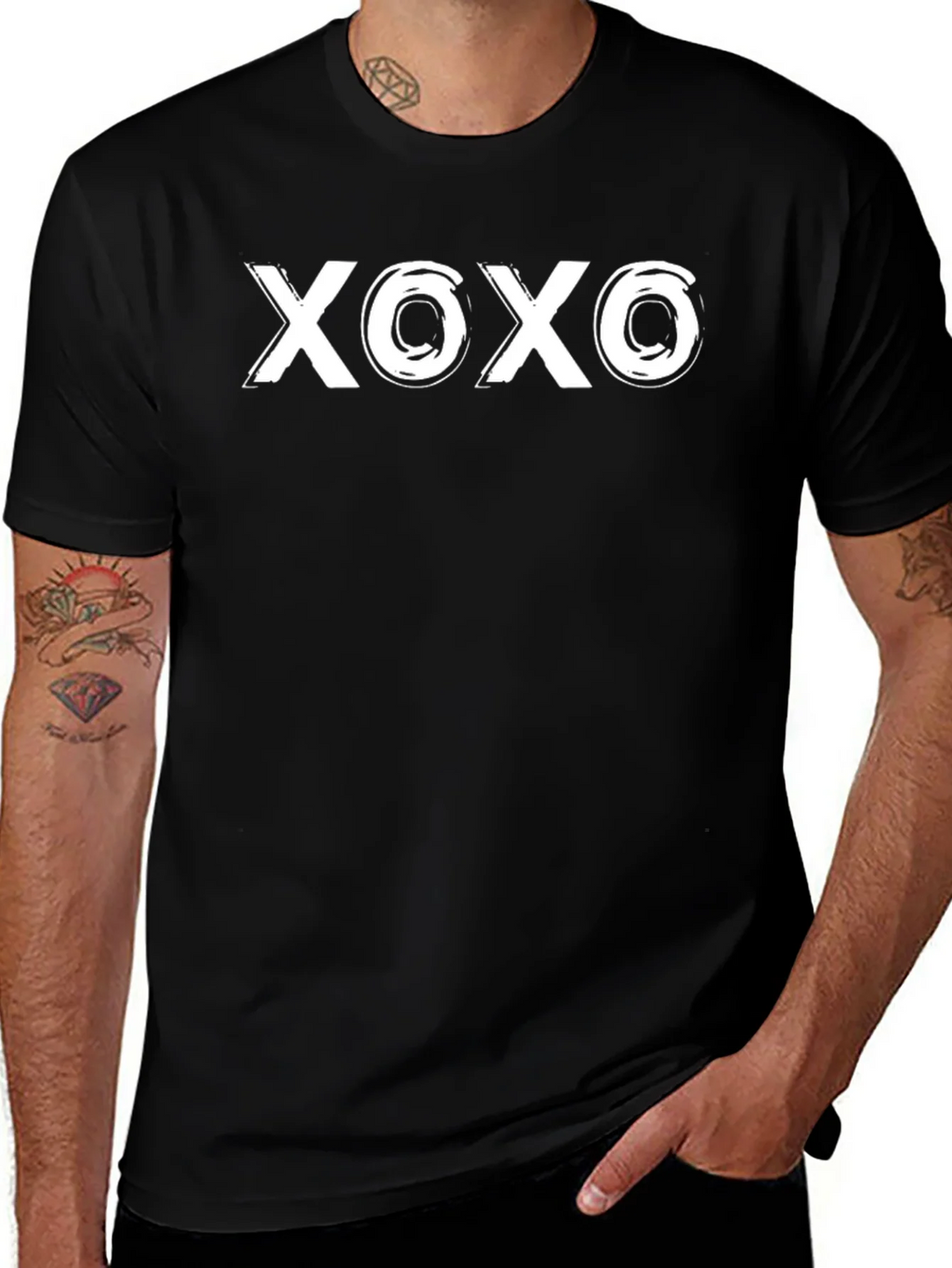 XOXO Graphic Tee - Casual Black Cotton T-Shirt product image 1