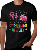 Christmas in July Flamingo T-Shirt product image 1