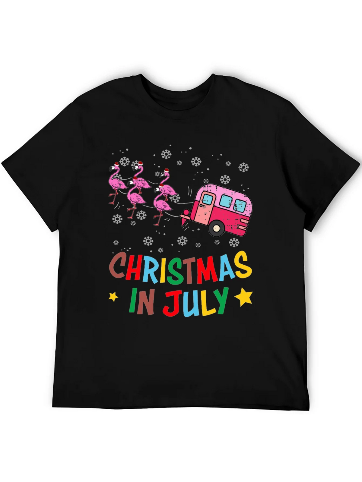 Christmas in July Flamingo T-Shirt product image 5