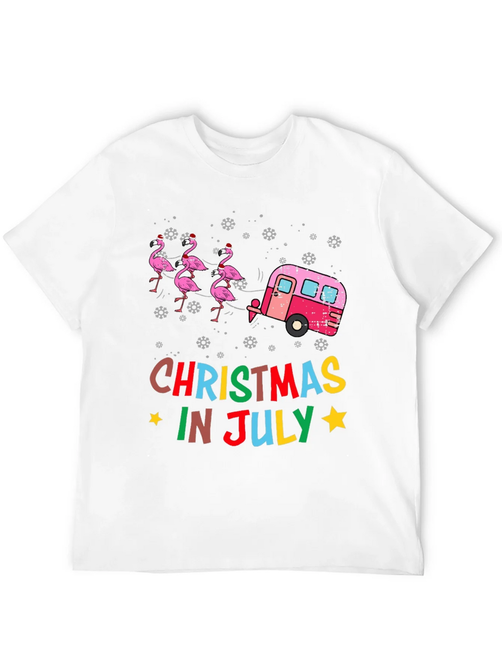 Christmas in July Flamingo T-Shirt product image 11