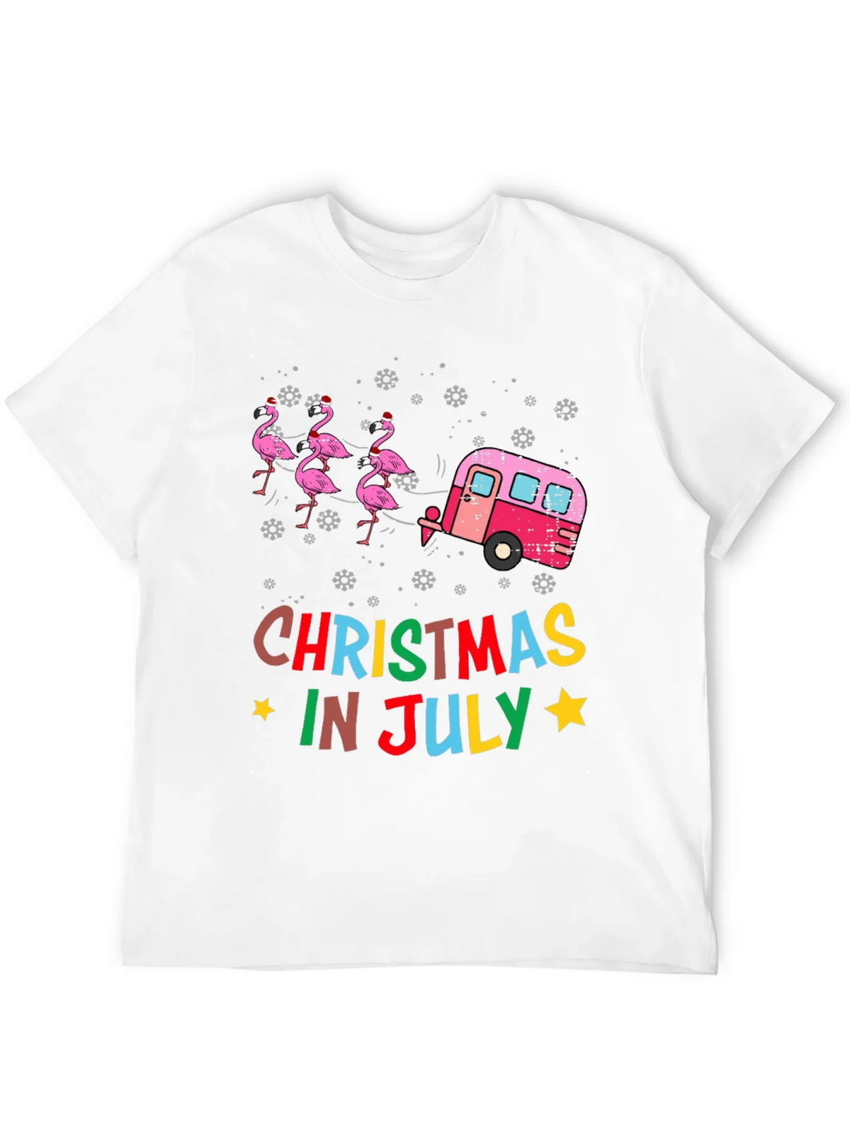 Christmas in July Flamingo T-Shirt product image 11