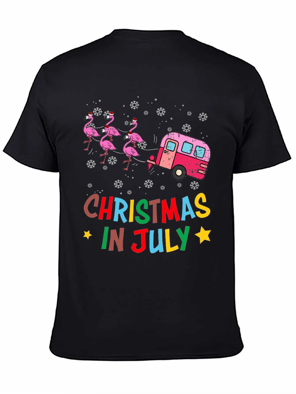 Christmas in July Flamingo T-Shirt product image 4