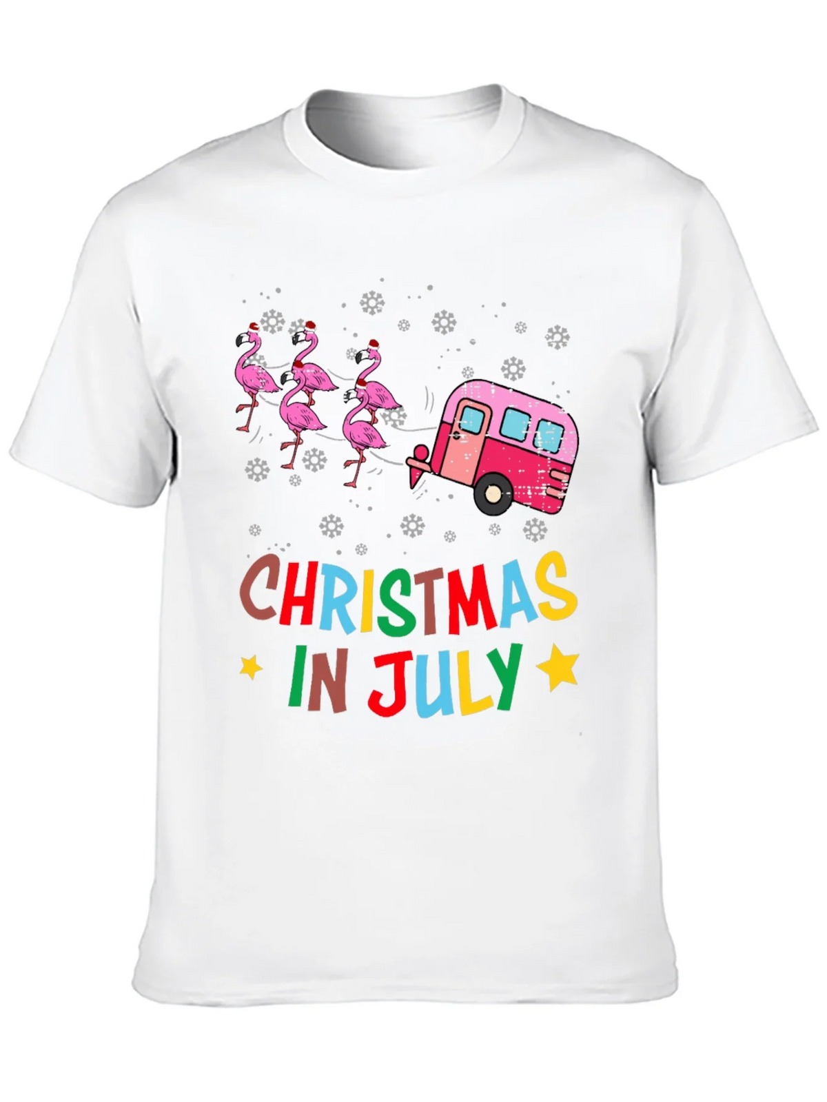 Christmas in July Flamingo T-Shirt product image 9