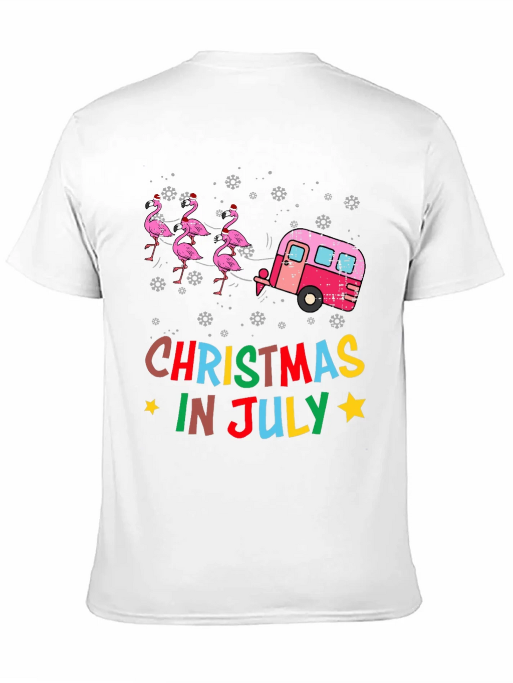 Christmas in July Flamingo T-Shirt product image 10