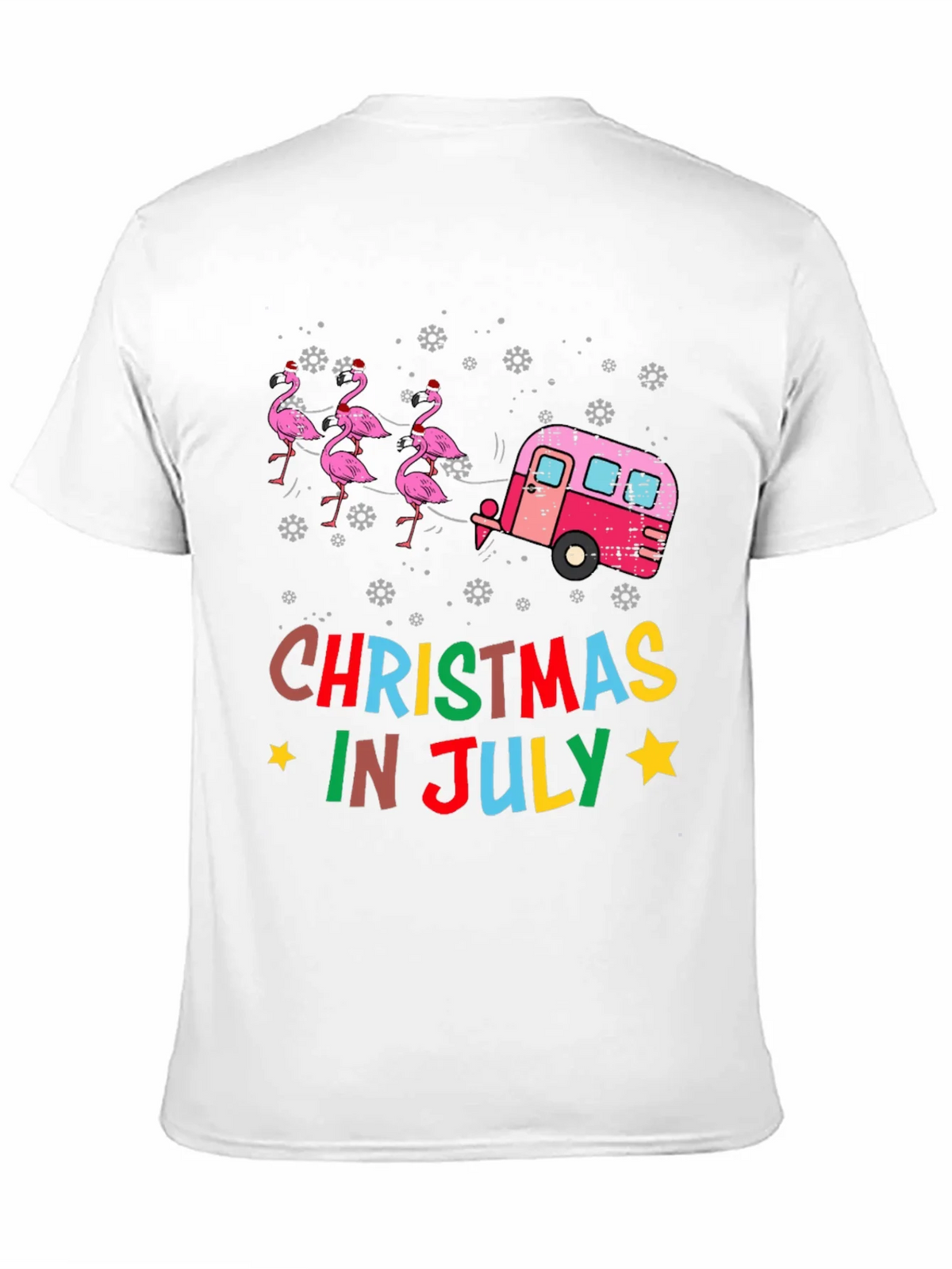 Christmas in July Flamingo T-Shirt product image 10