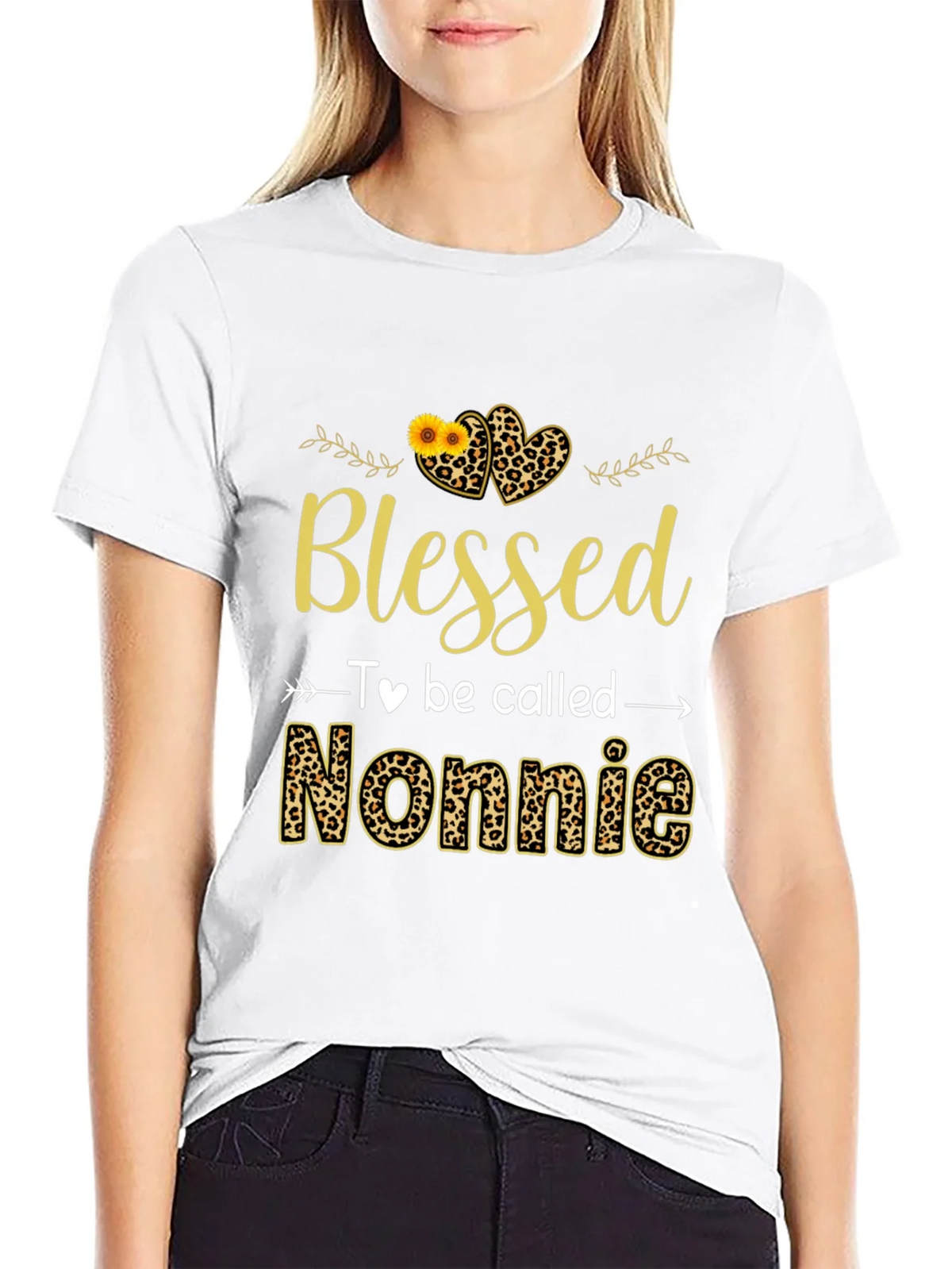 Blessed Nonnie Leopard Print Graphic Tee product image 8