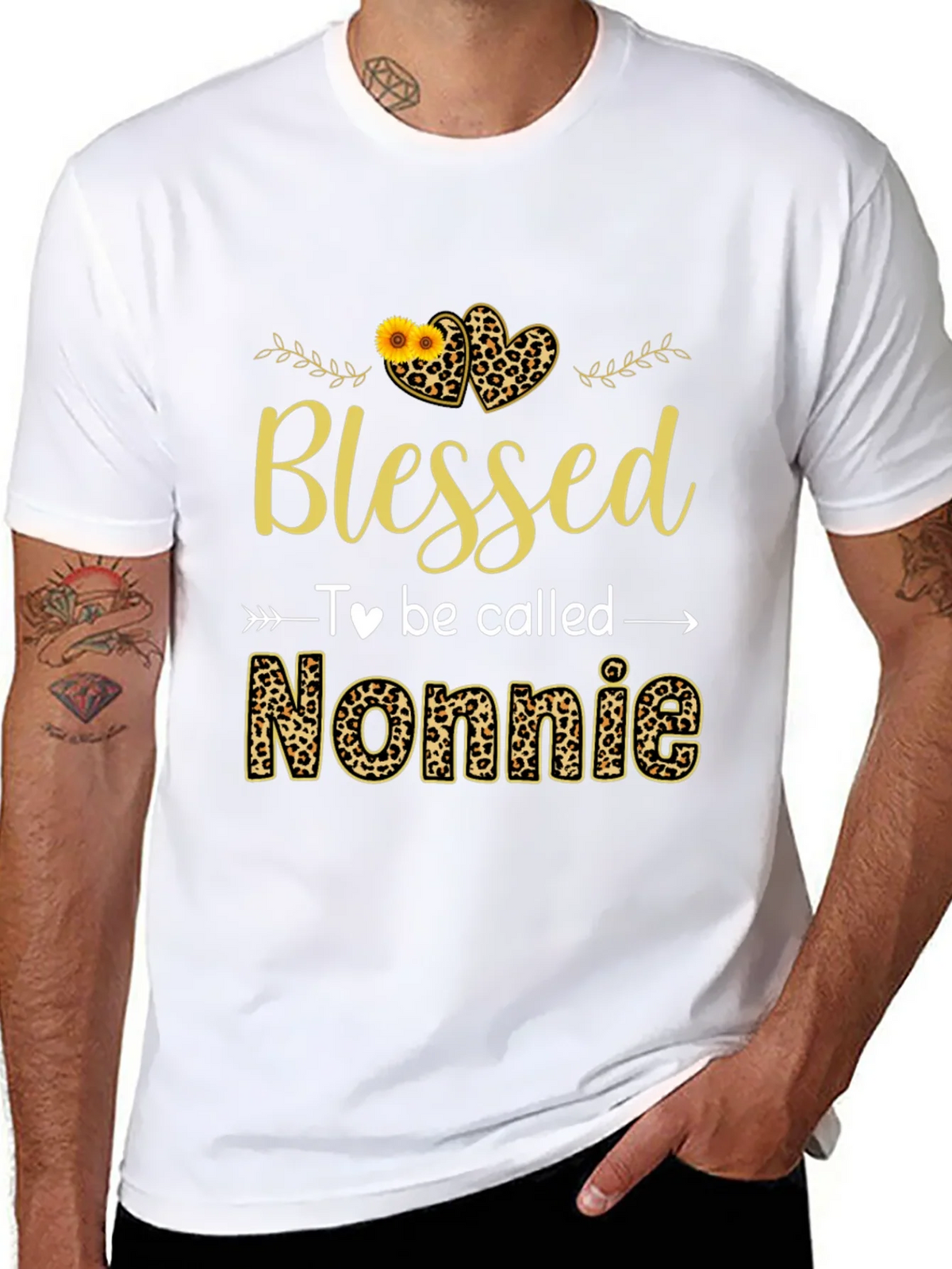 Blessed Nonnie Leopard Print Graphic Tee product image 7