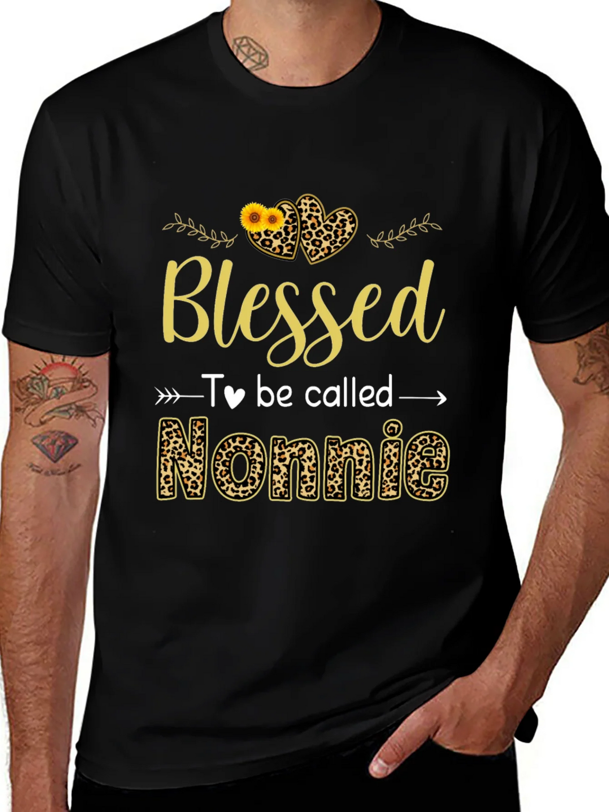 Blessed Nonnie Leopard Print Graphic Tee product image 1