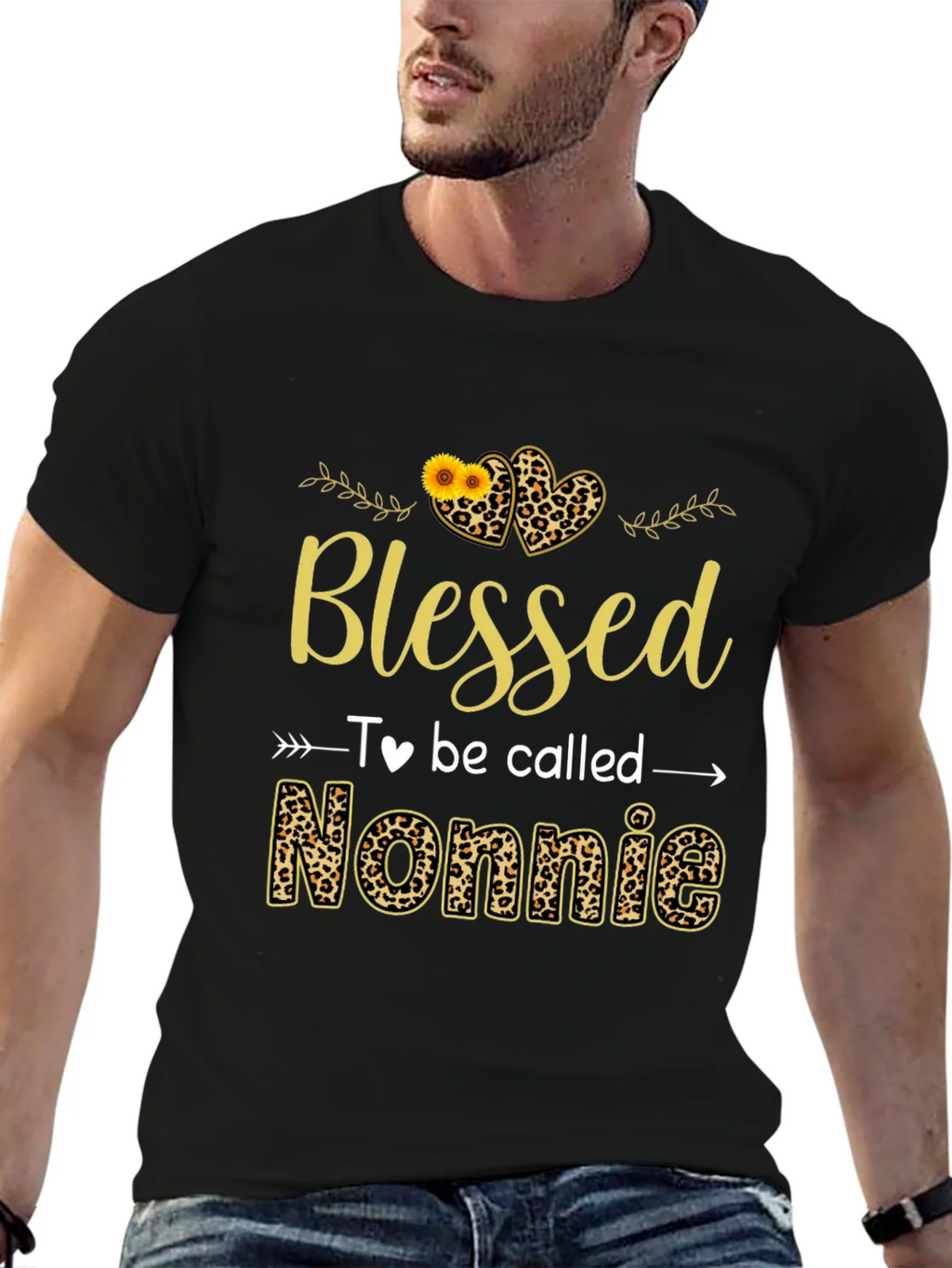 Blessed Nonnie Leopard Print Graphic Tee product image 6