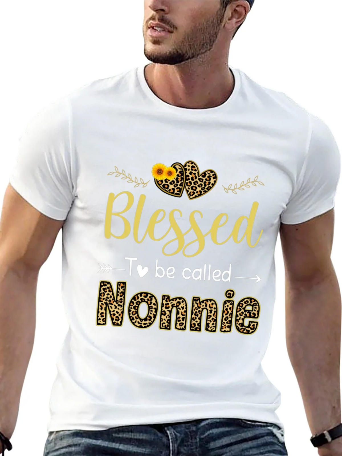 Blessed Nonnie Leopard Print Graphic Tee product image 12