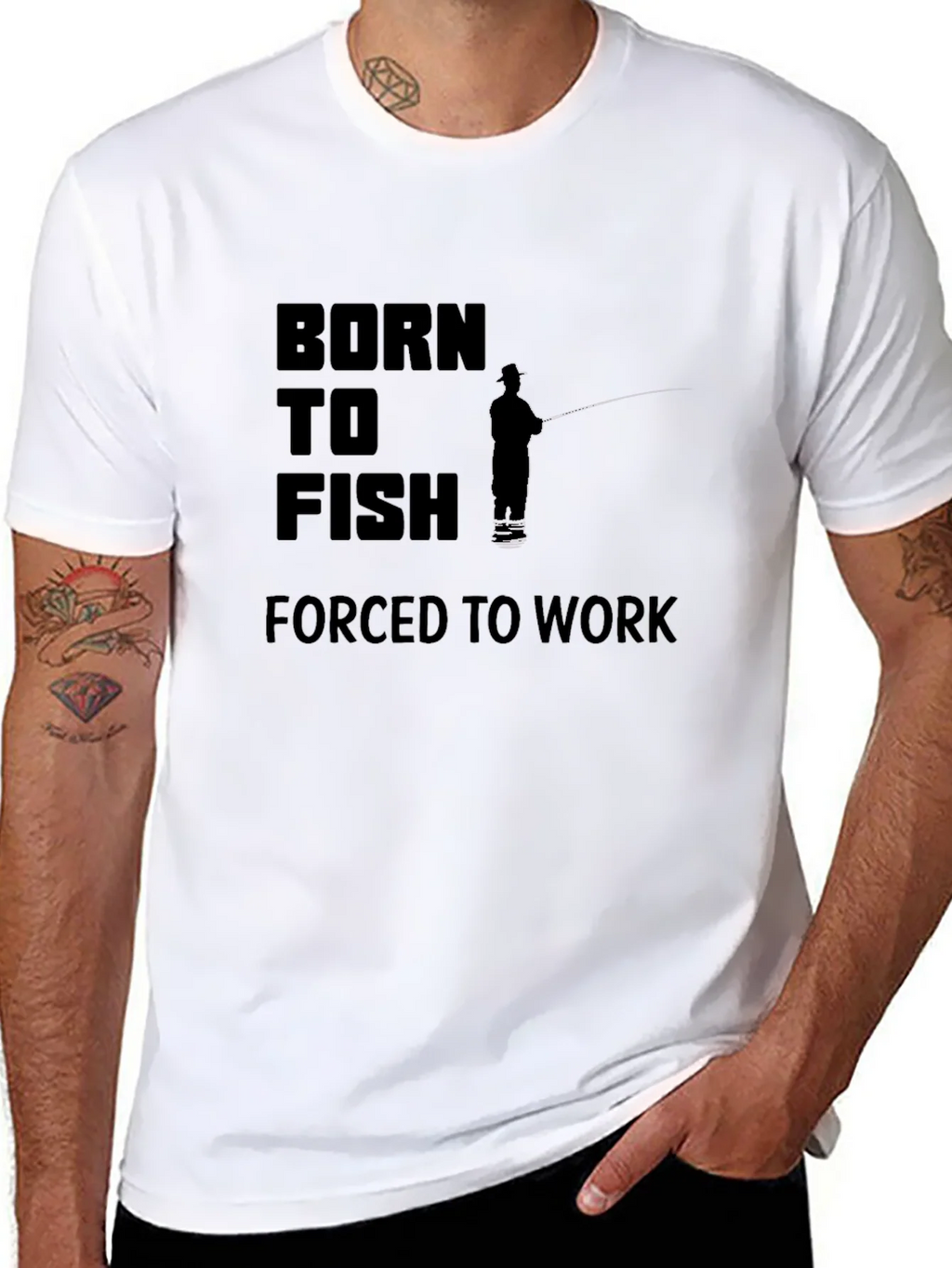 Born to Fish Black Graphic Tee product image 7