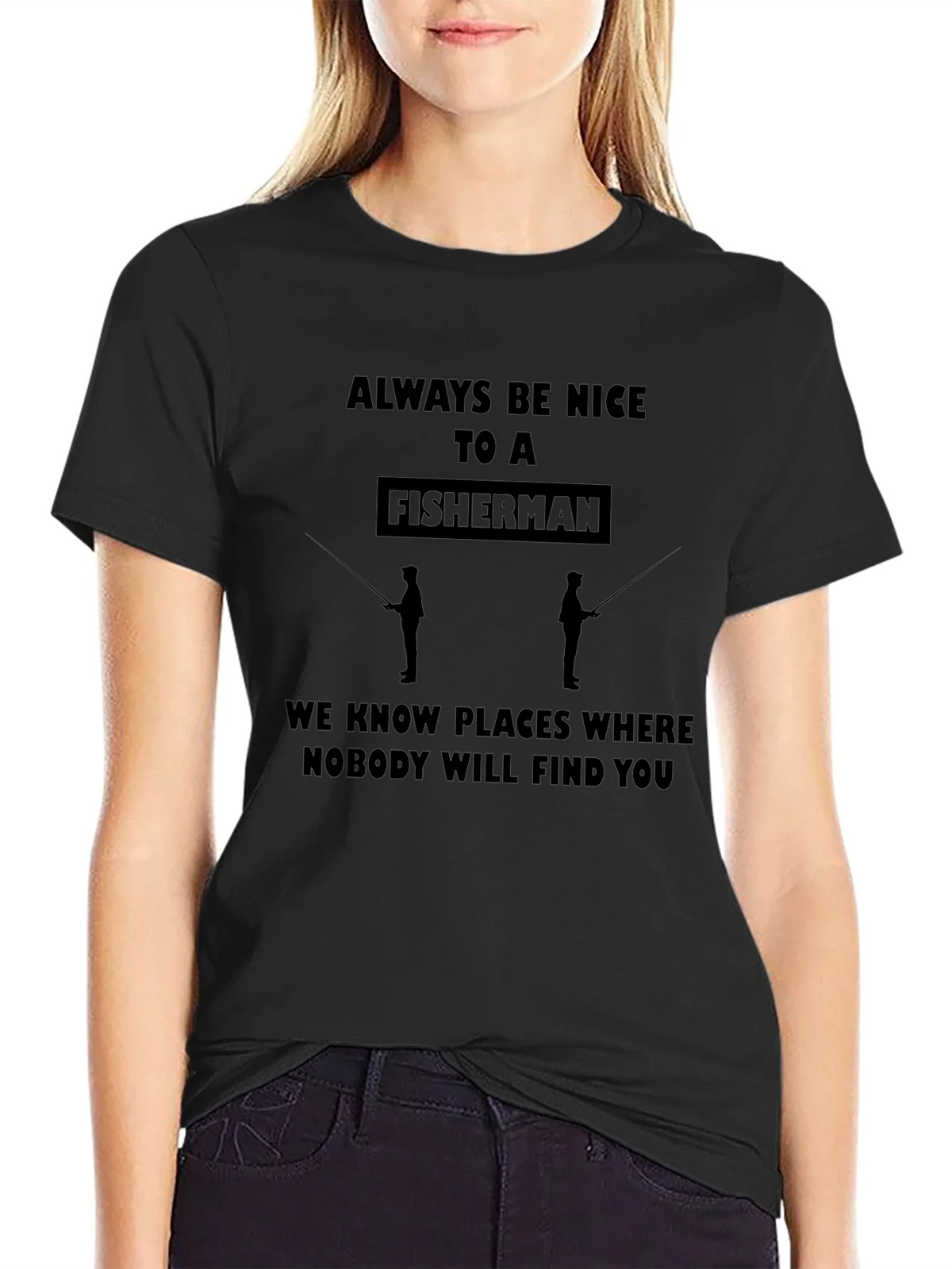 Funny Fisherman Graphic T-Shirt - Always Be Nice product image 2