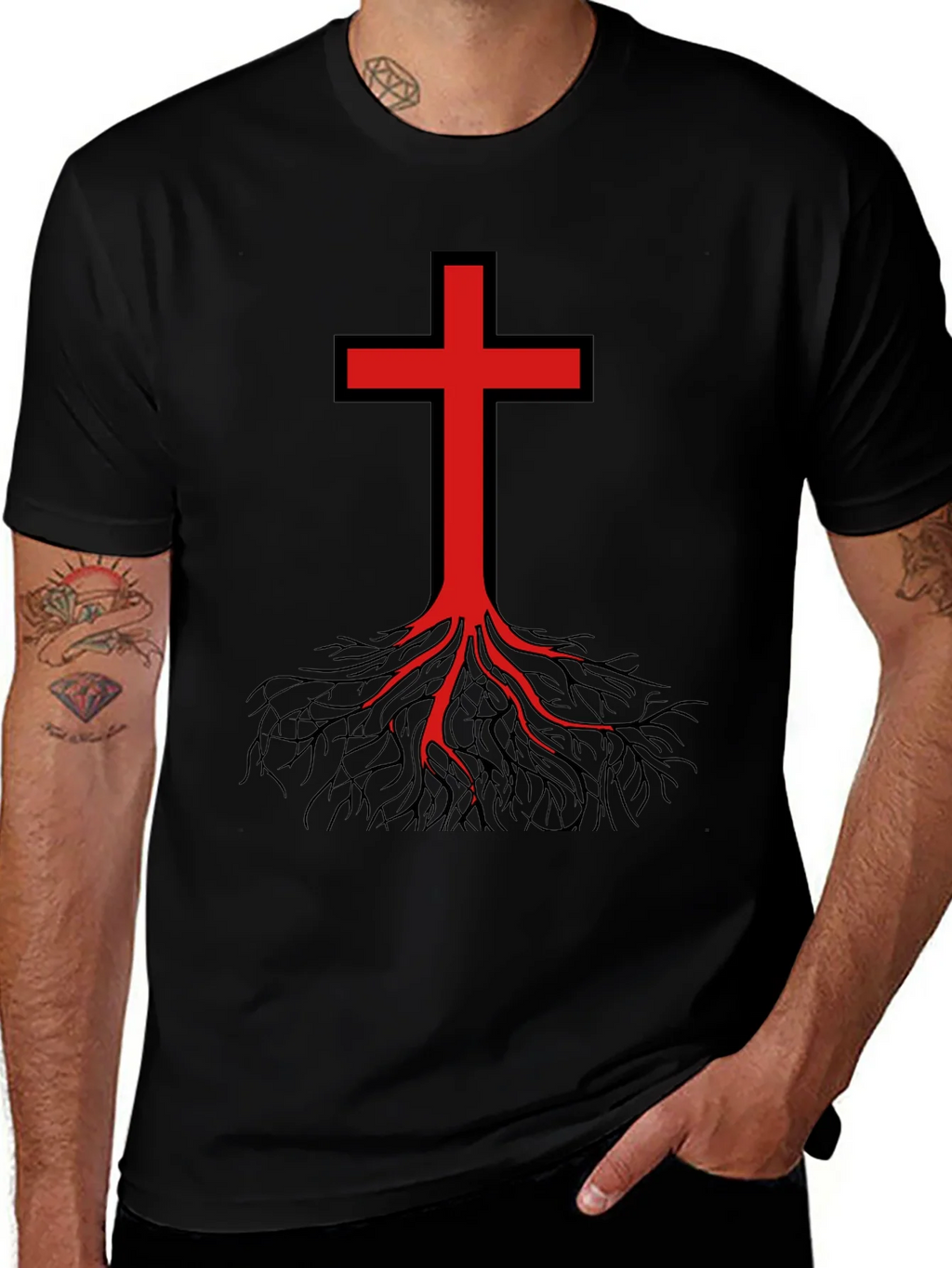 Rooted Faith Graphic Tee - Black product image 1