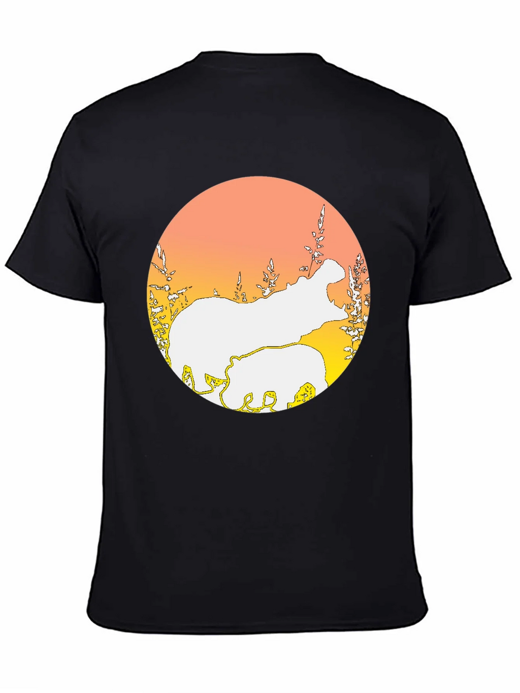 Hippo Silhouette Graphic Tee - Black product image 4