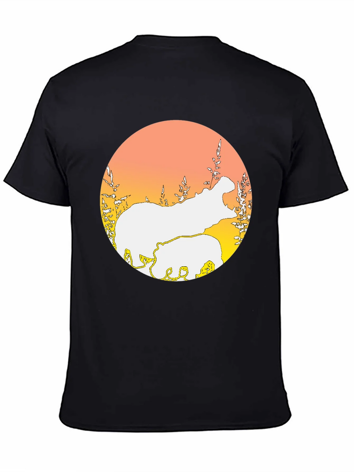 Hippo Silhouette Graphic Tee - Black product image 4