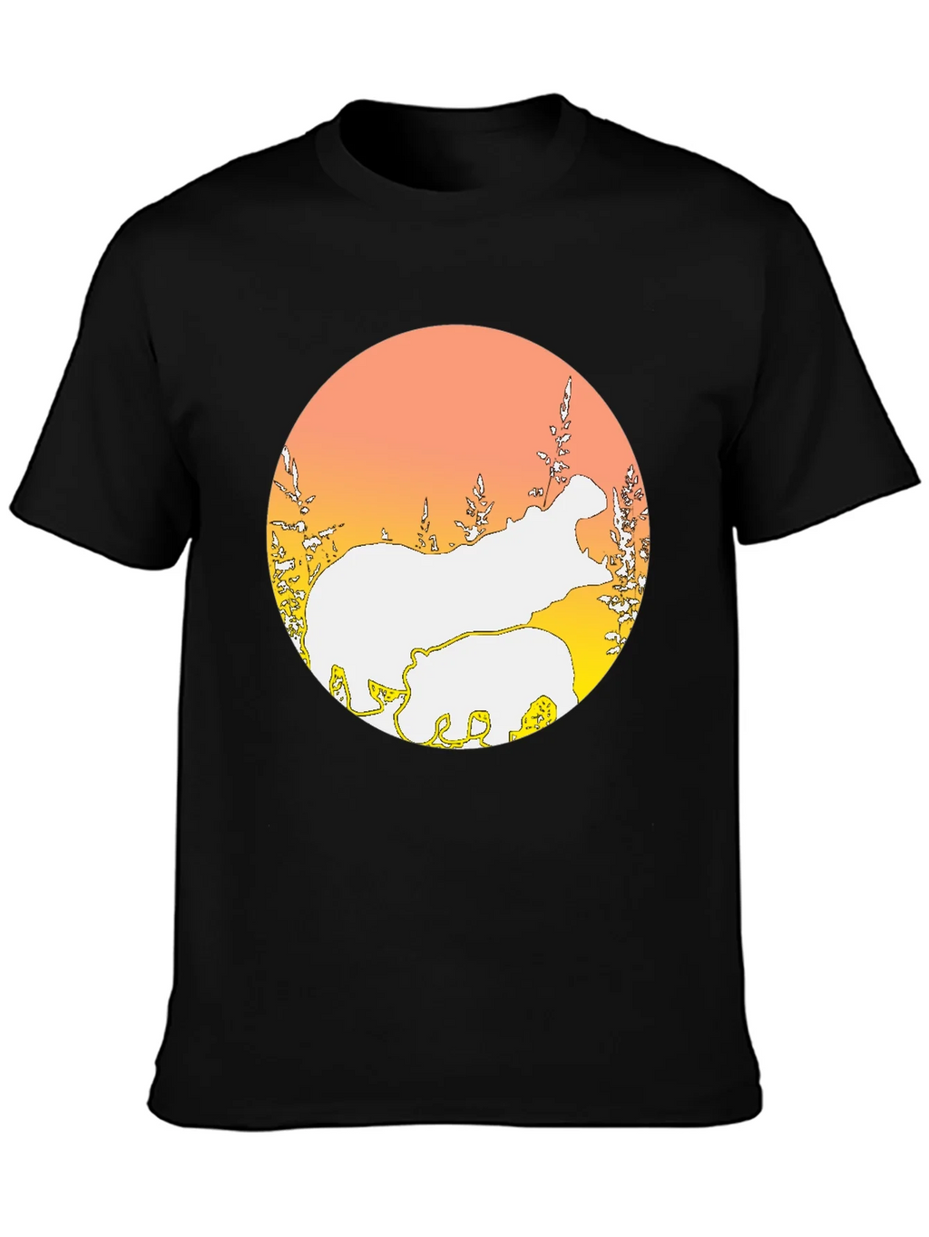 Hippo Silhouette Graphic Tee - Black product image 3