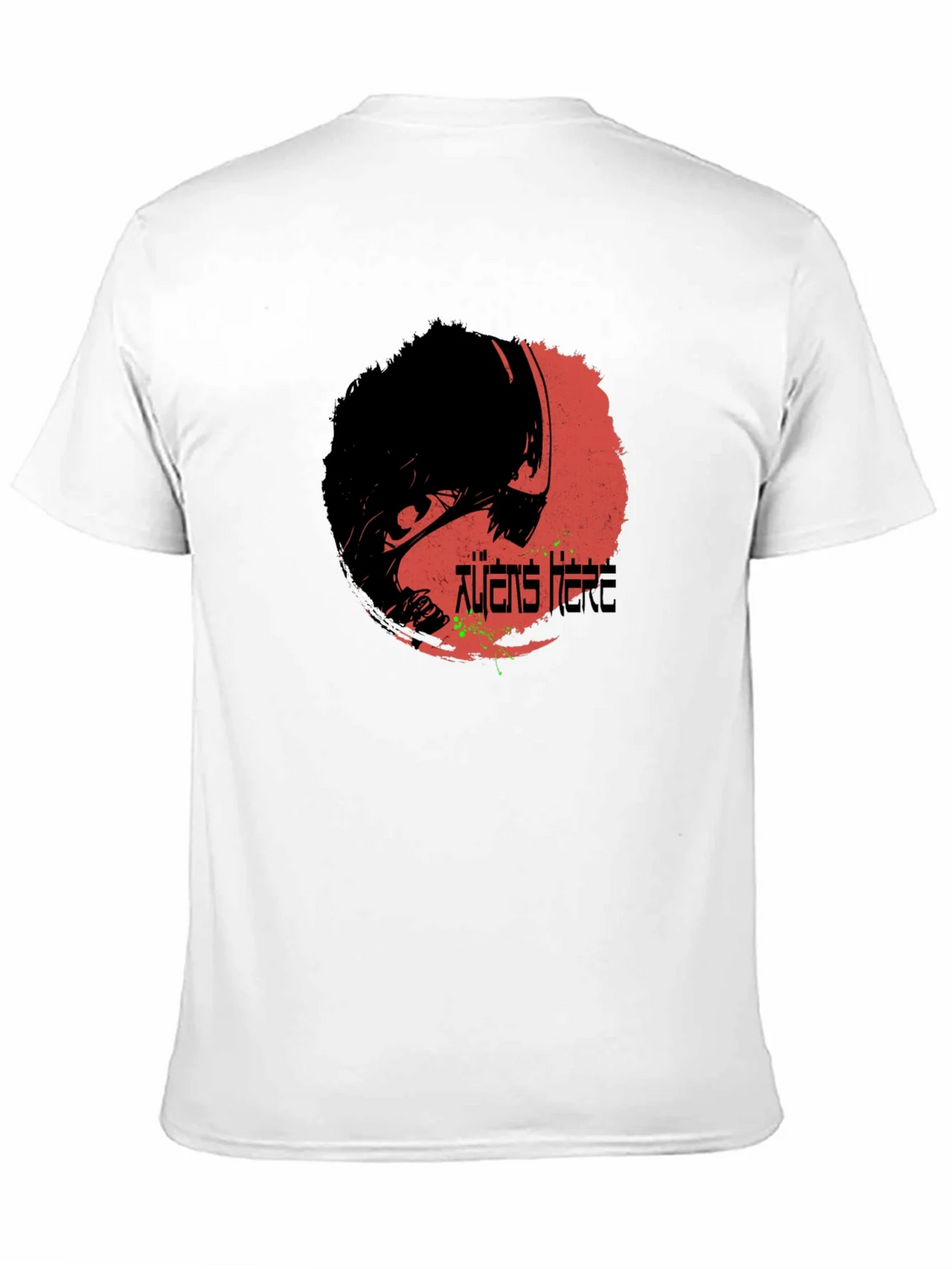 Aliens Here Graphic T-Shirt - Black Cotton Tee product image 10