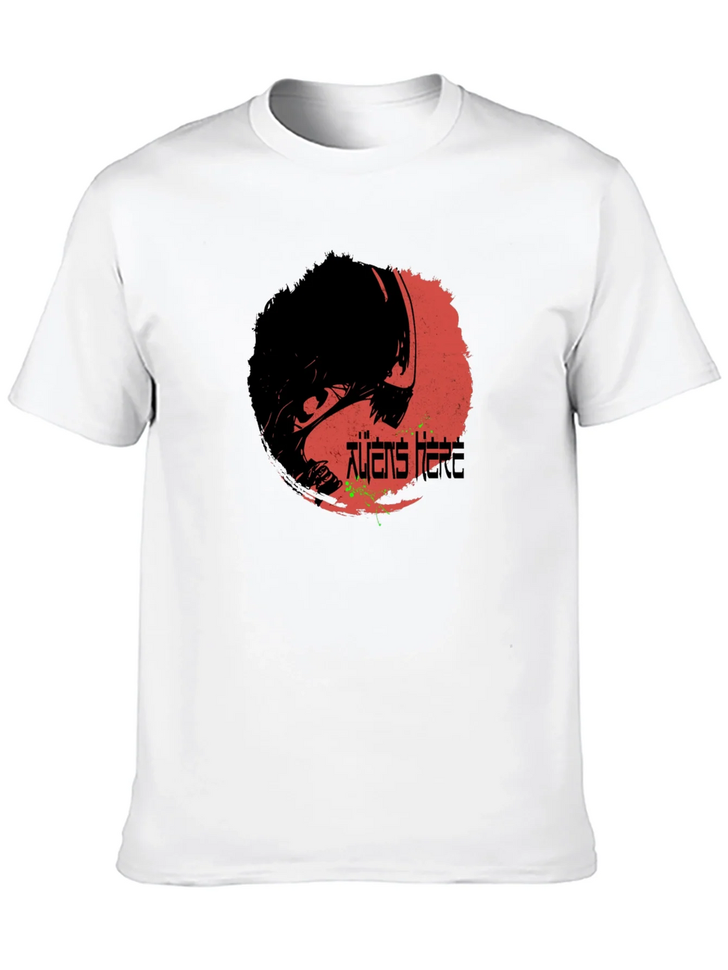 Aliens Here Graphic T-Shirt - Black Cotton Tee product image 9