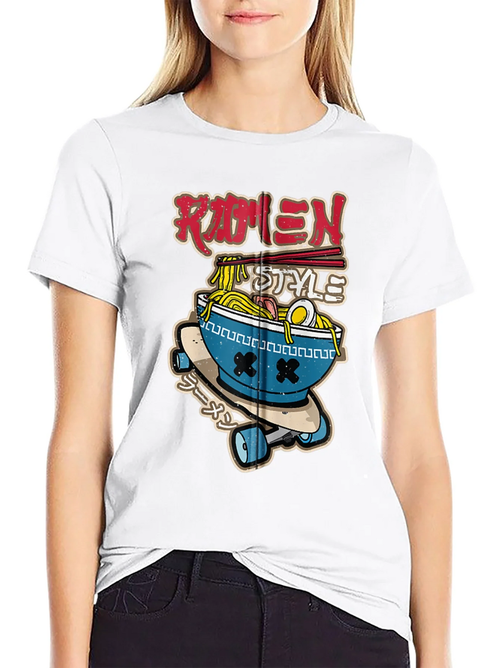 Ramen Skate T-Shirt - Edgy Japanese Style product image 3