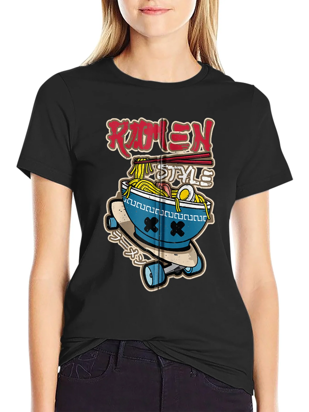 Ramen Skate T-Shirt - Edgy Japanese Style product image 1