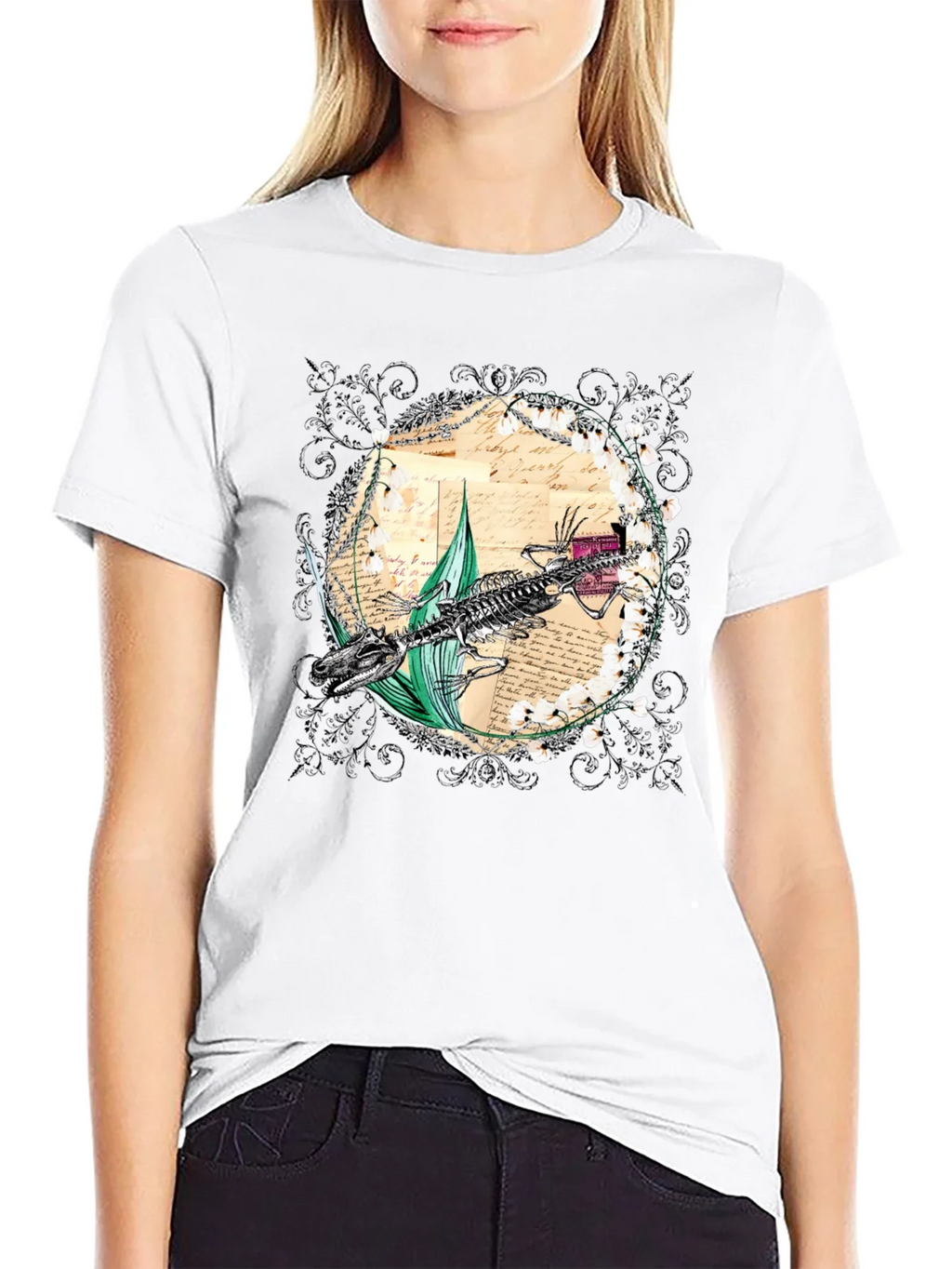Vintage Crocodile Skeleton Graphic Tee product image 8