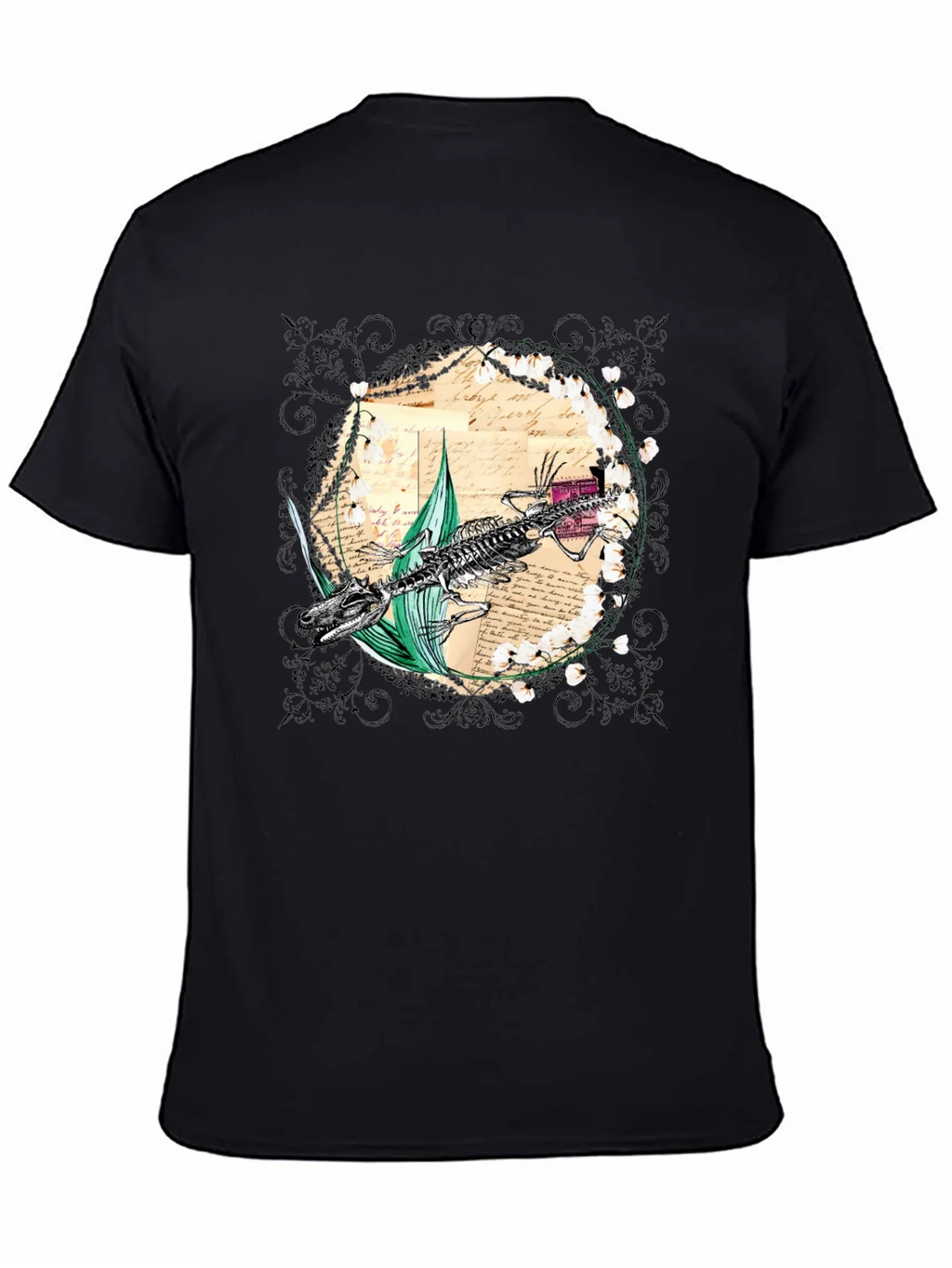 Vintage Crocodile Skeleton Graphic Tee product image 4