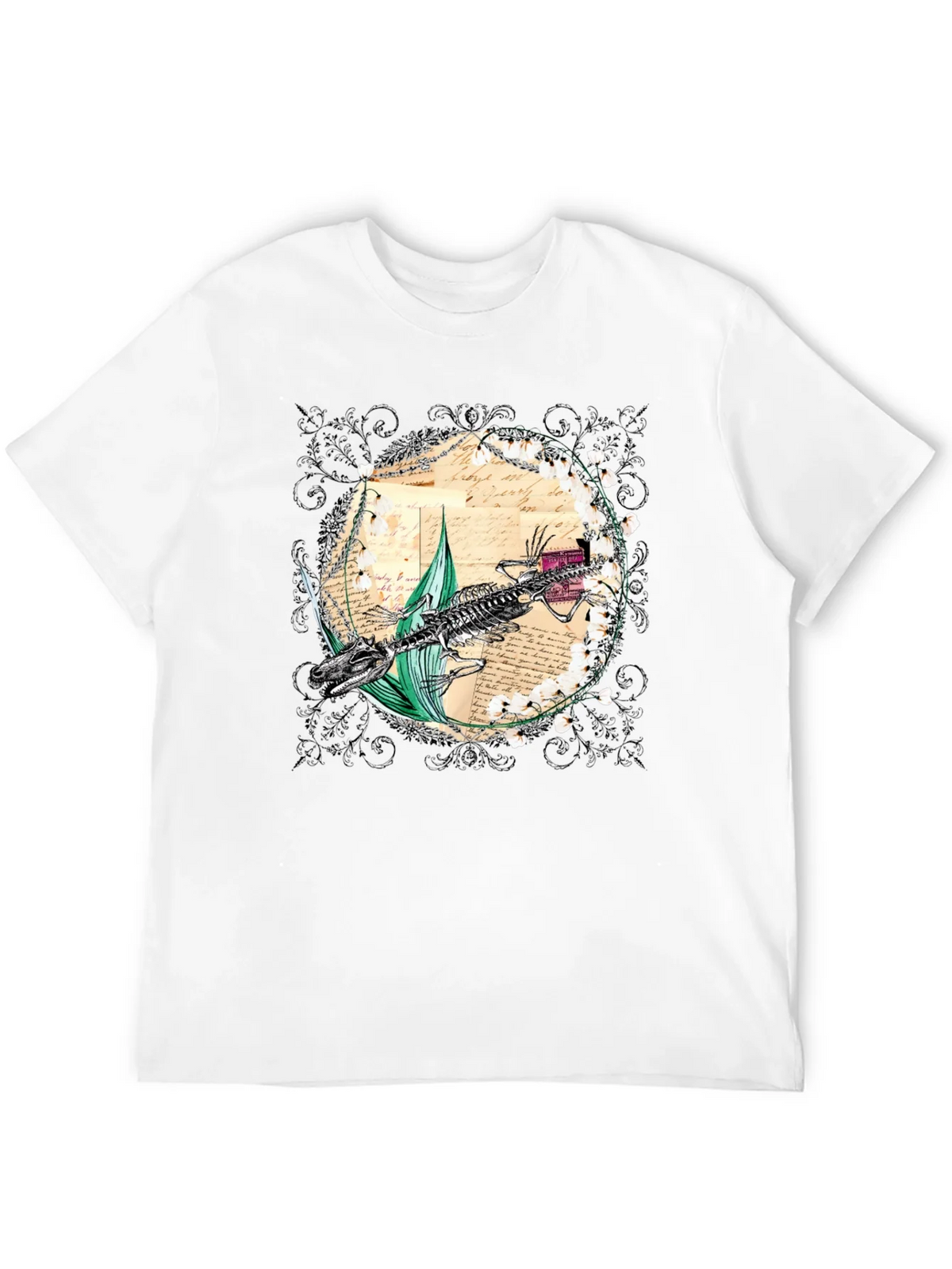Vintage Crocodile Skeleton Graphic Tee product image 11