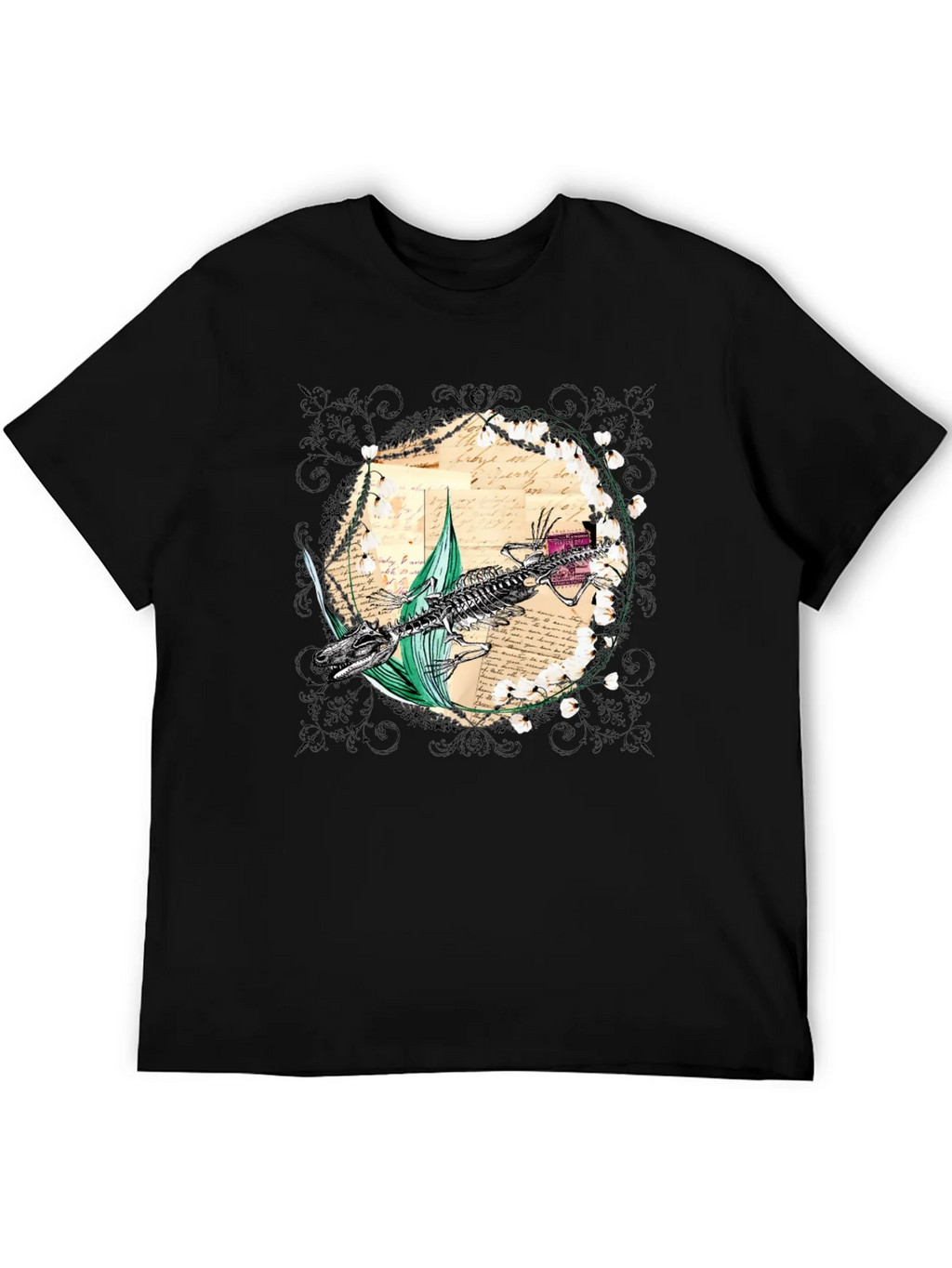 Vintage Crocodile Skeleton Graphic Tee product image 5