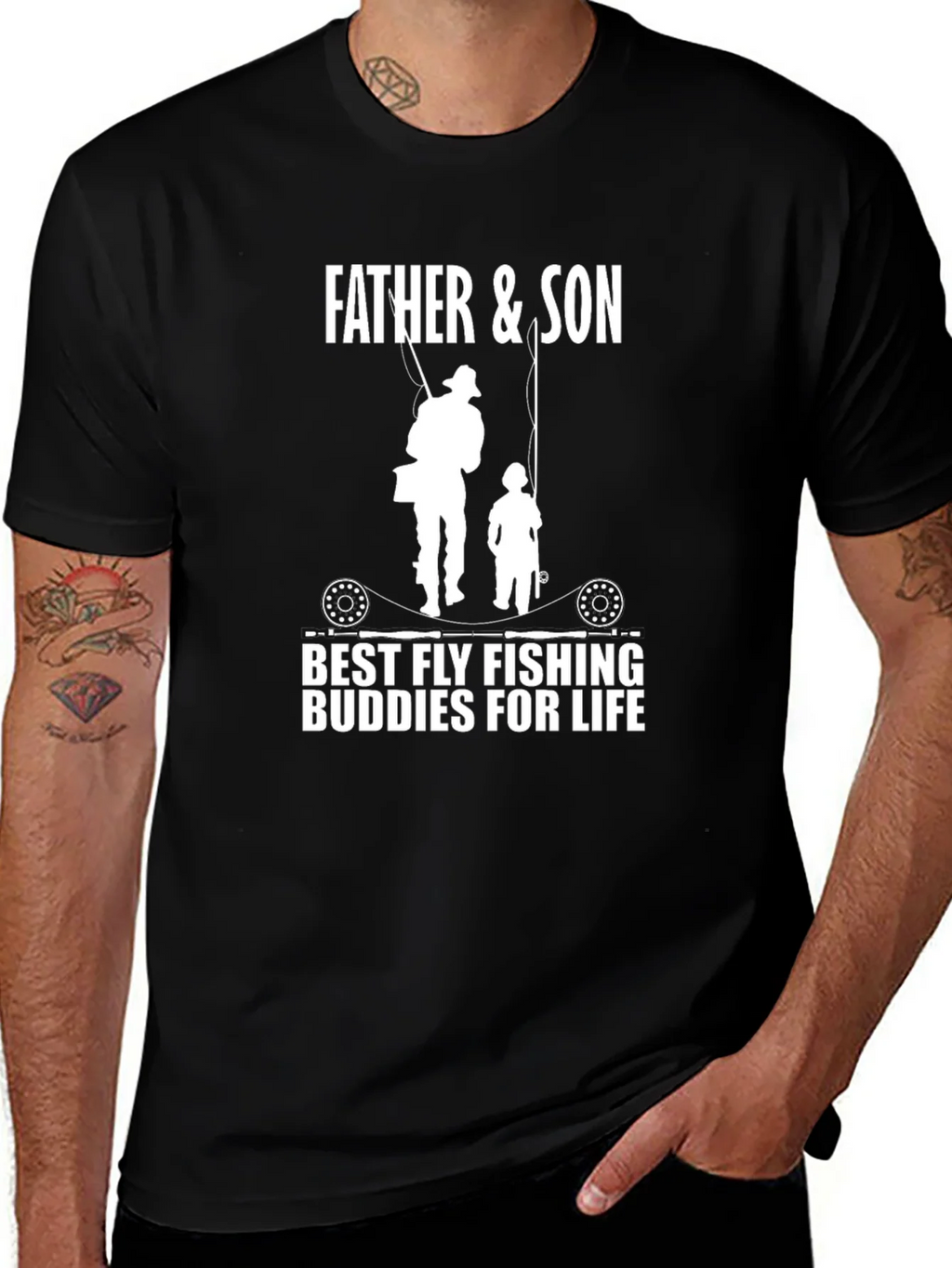 Father & Son Fly Fishing Buddies T-Shirt product image 1