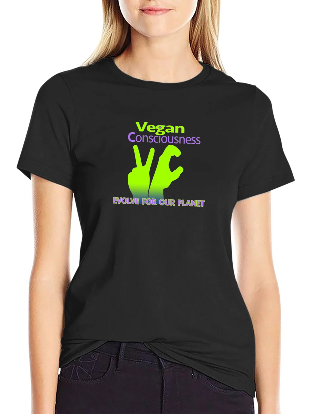 Vegan Consciousness T-Shirt - Evolve For Our Planet product image 2